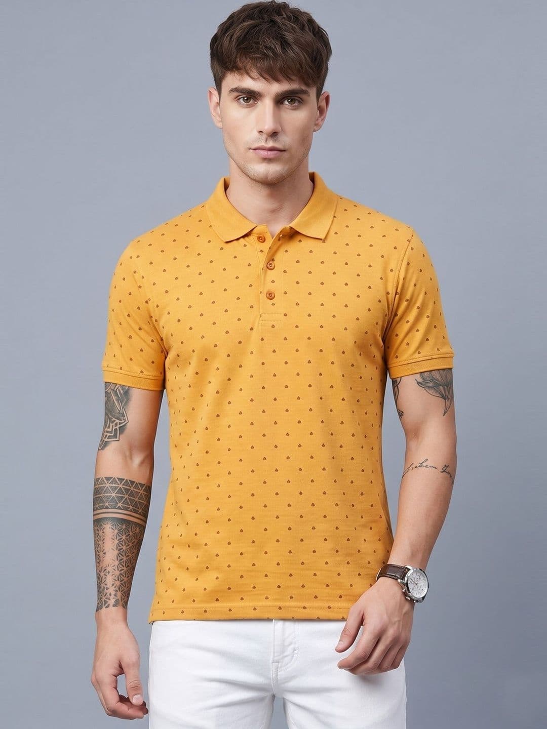 Sztori Men Printed Polo Collar T-shirt - view 1
