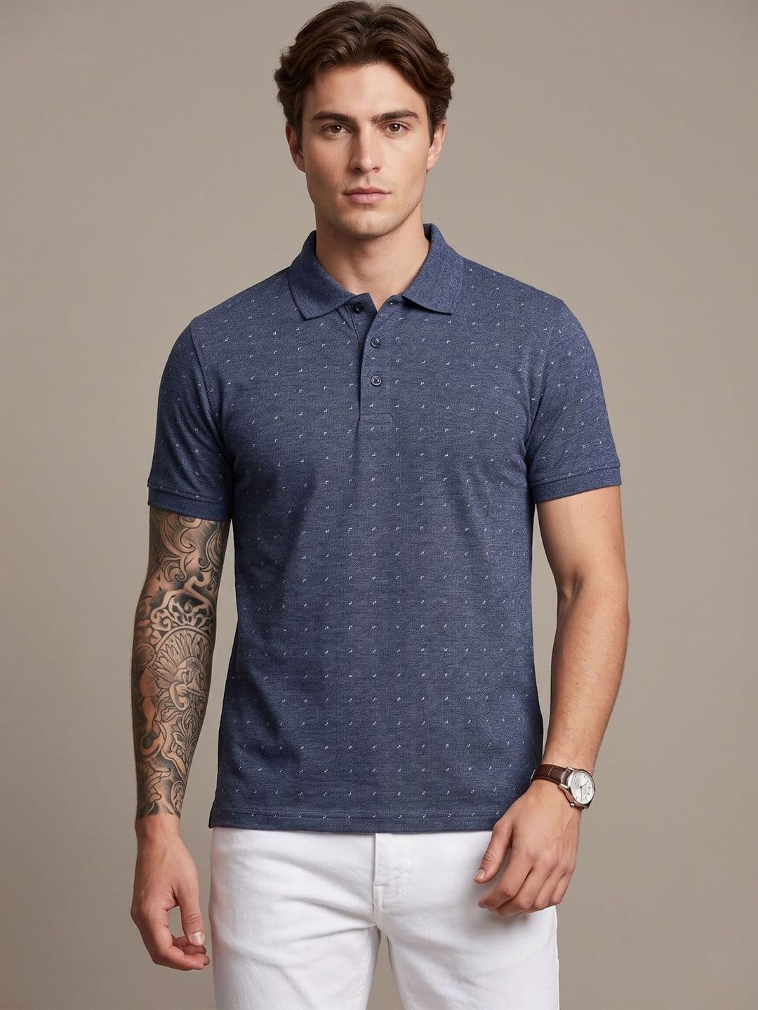 Sztori Men Printed Polo Collar T-shirt - view 1