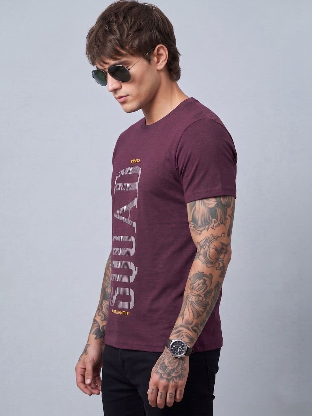 Moda Rapido Men Typography Printed T-shirt - view 1