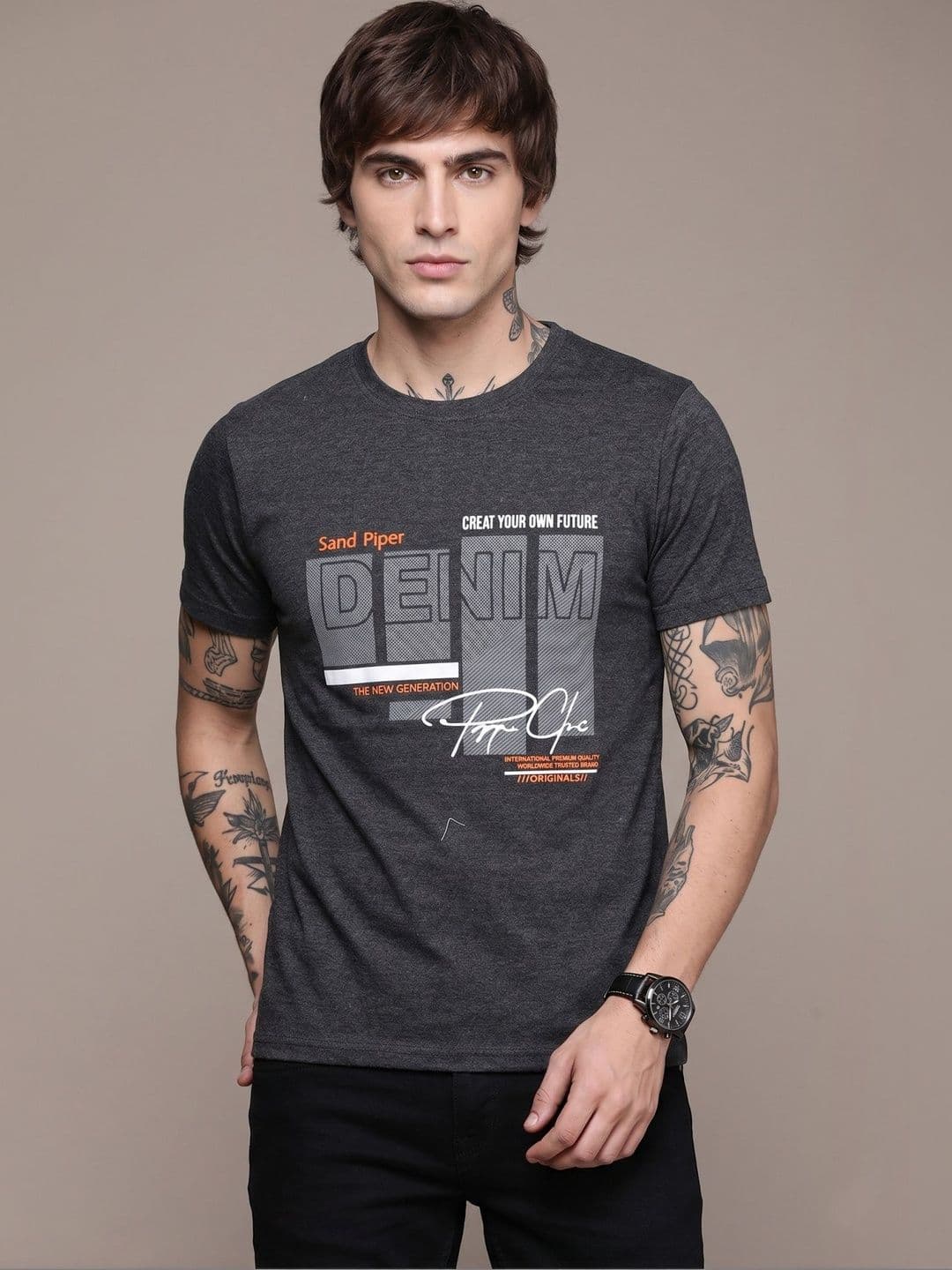 Moda Rapido Men Typography Printed T-shirt - view 1