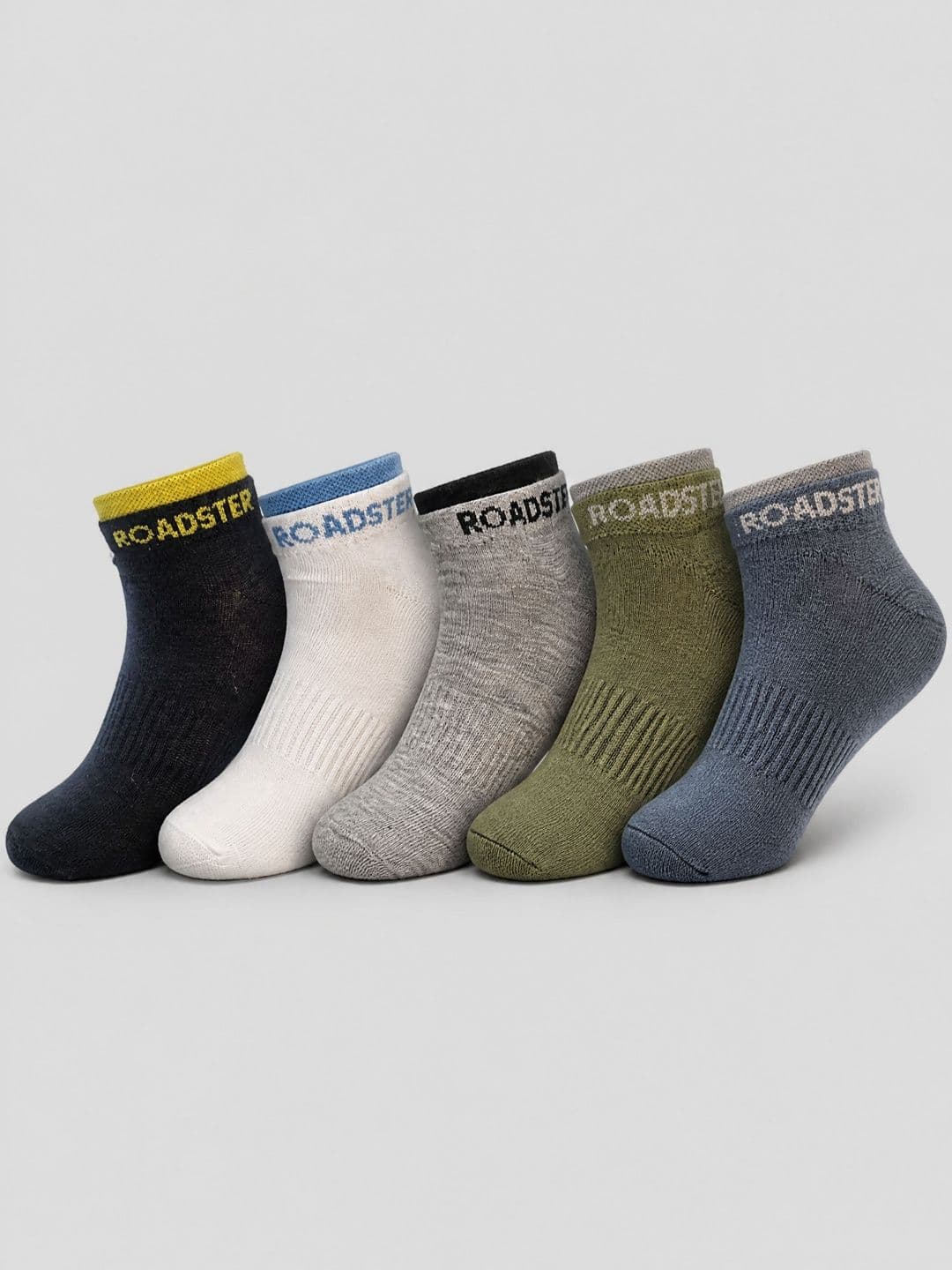 Roadster Men Pack of 5 Cotton Blend Ankle Length Socks - view 1