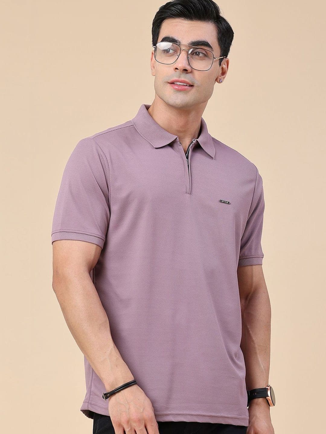 V-Mart Men Polo Collar Slim Fit T-shirt - view 1