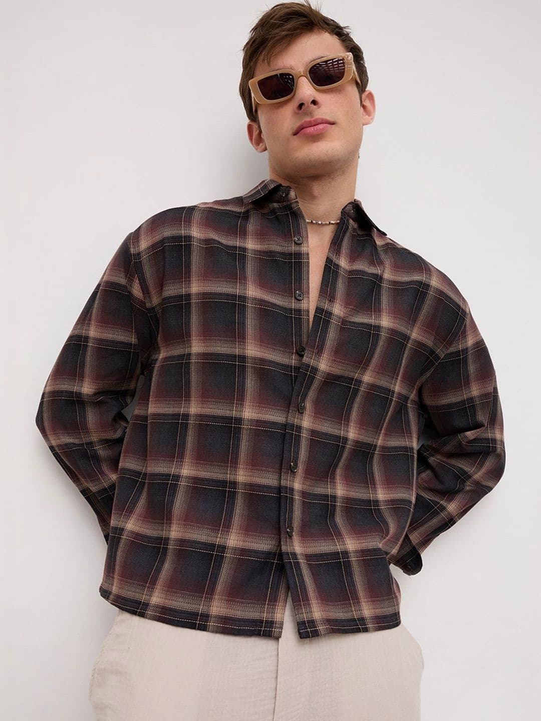 VASTRADO Men Classic Boxy Checked Casual Shirt - view 1