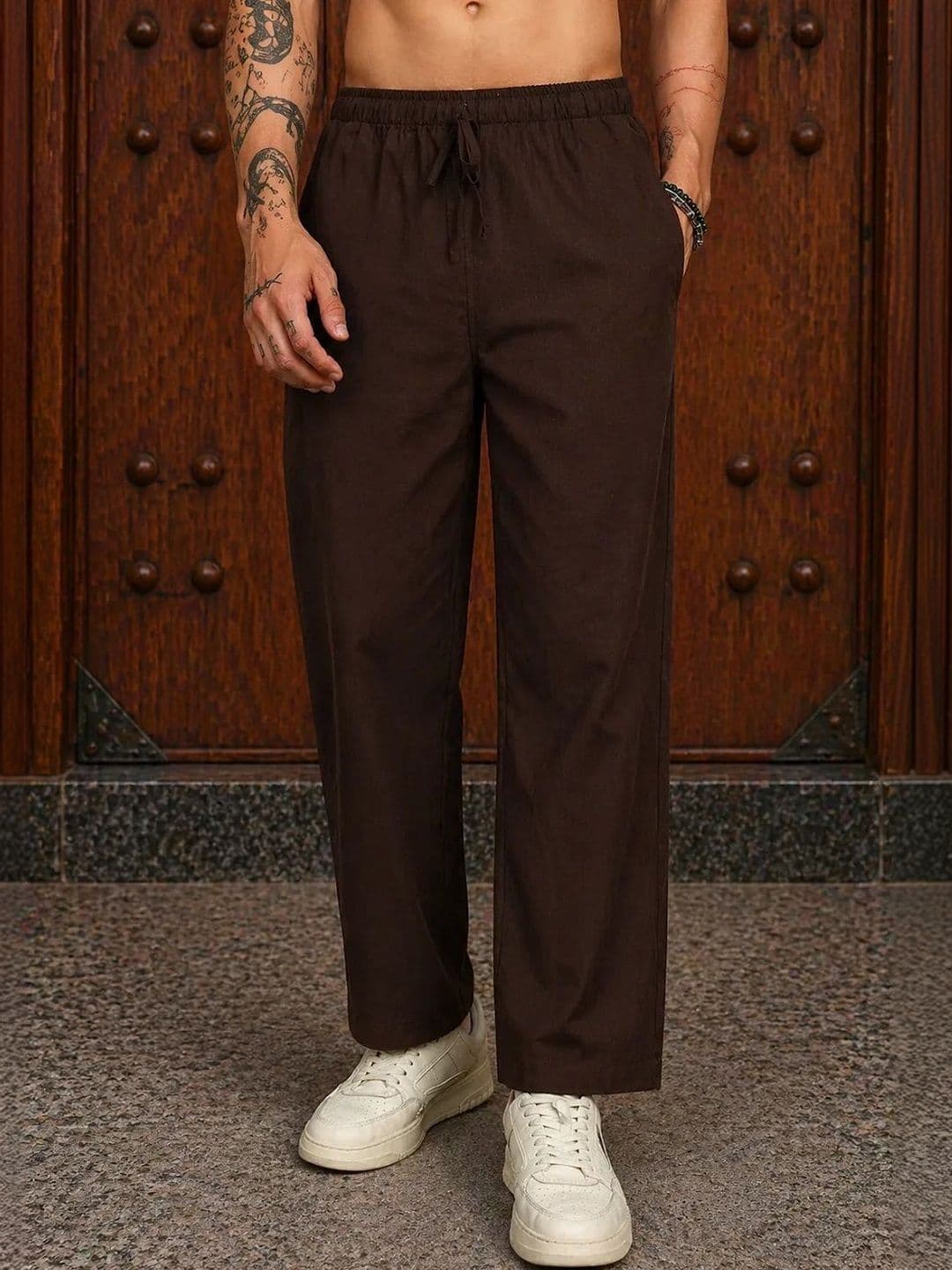 HERE&NOW Men Relaxed Easy Wash Trousers - view 1