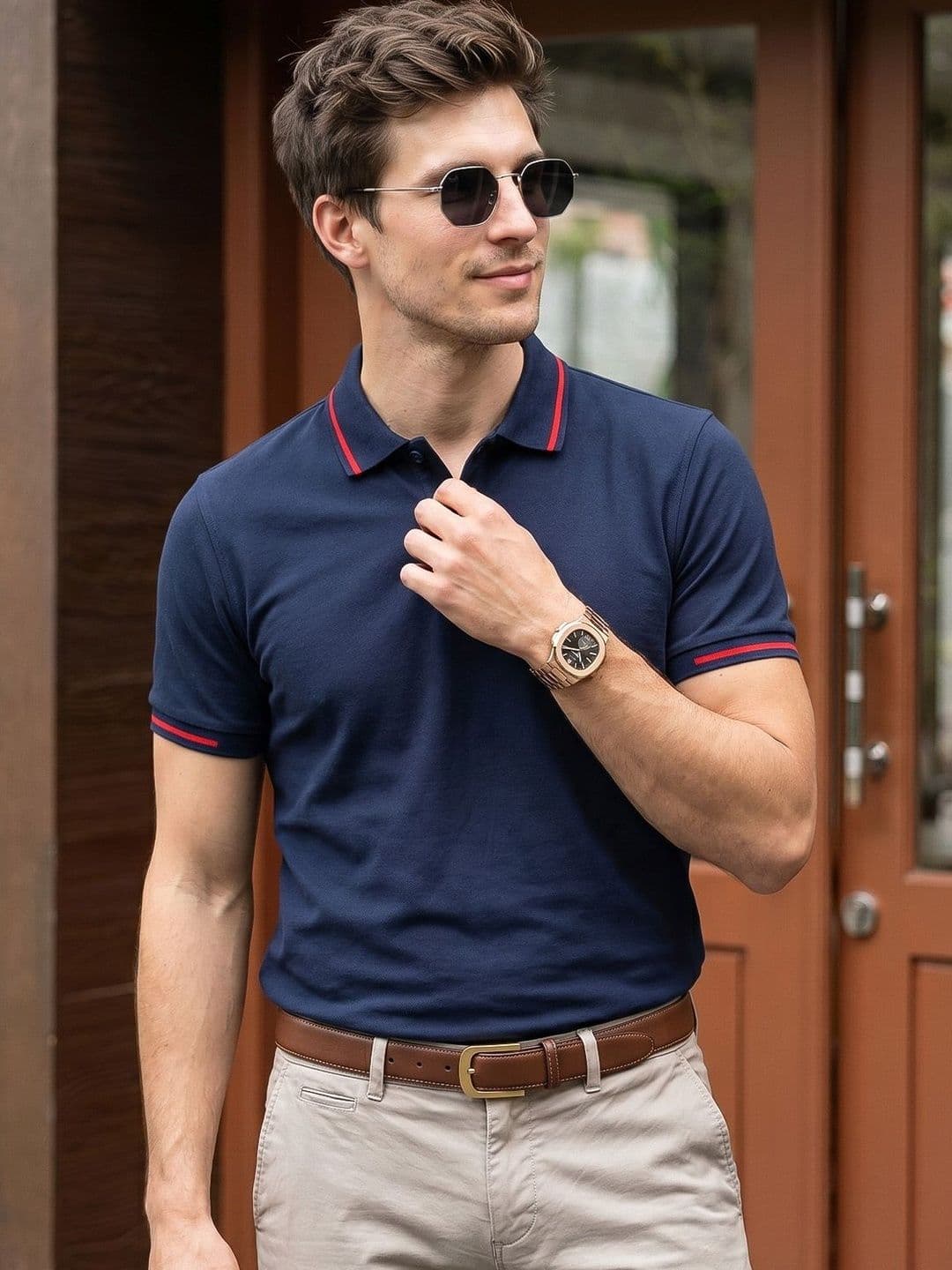 VEIRDO Men Polo Collar T-shirt - view 1