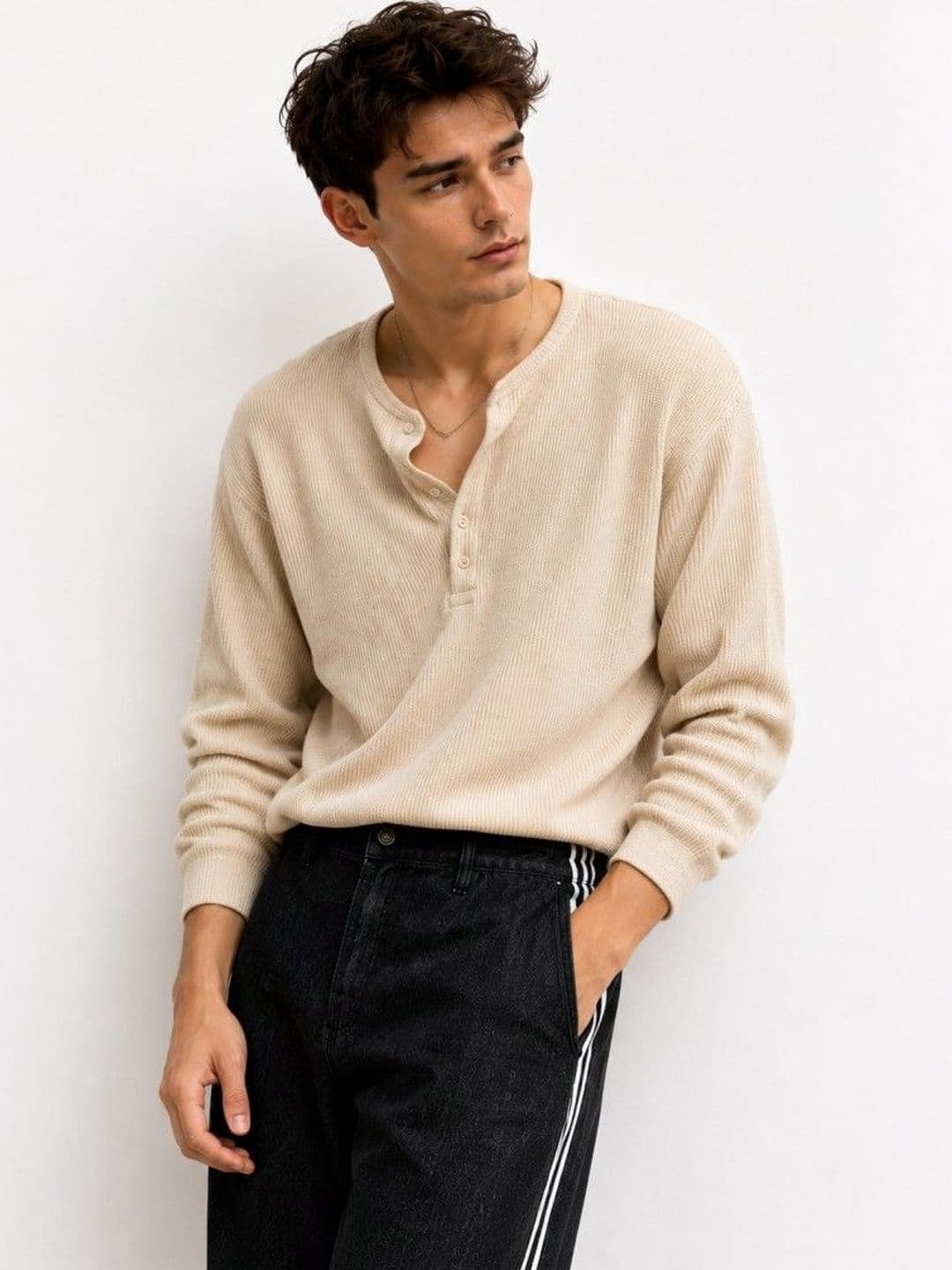 Netclick Men Henley Neck T-shirt - view 1
