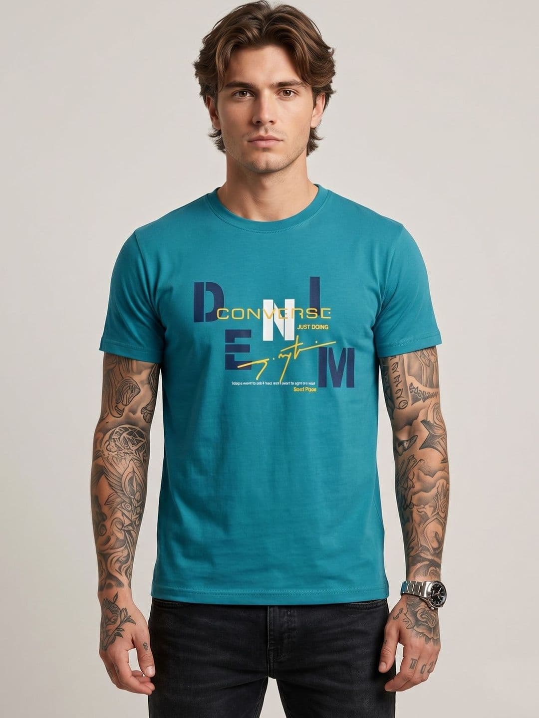 Moda Rapido Men Typography Printed T-shirt - view 1