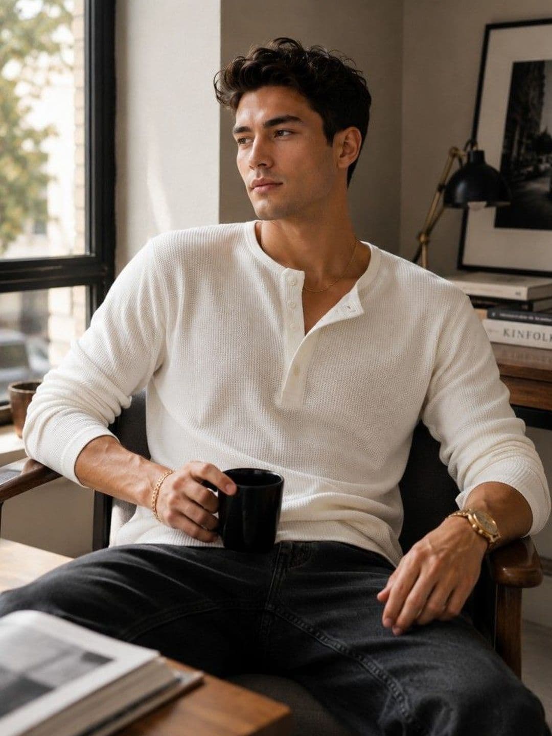 Netclick Men Henley Neck T-shirt - view 1