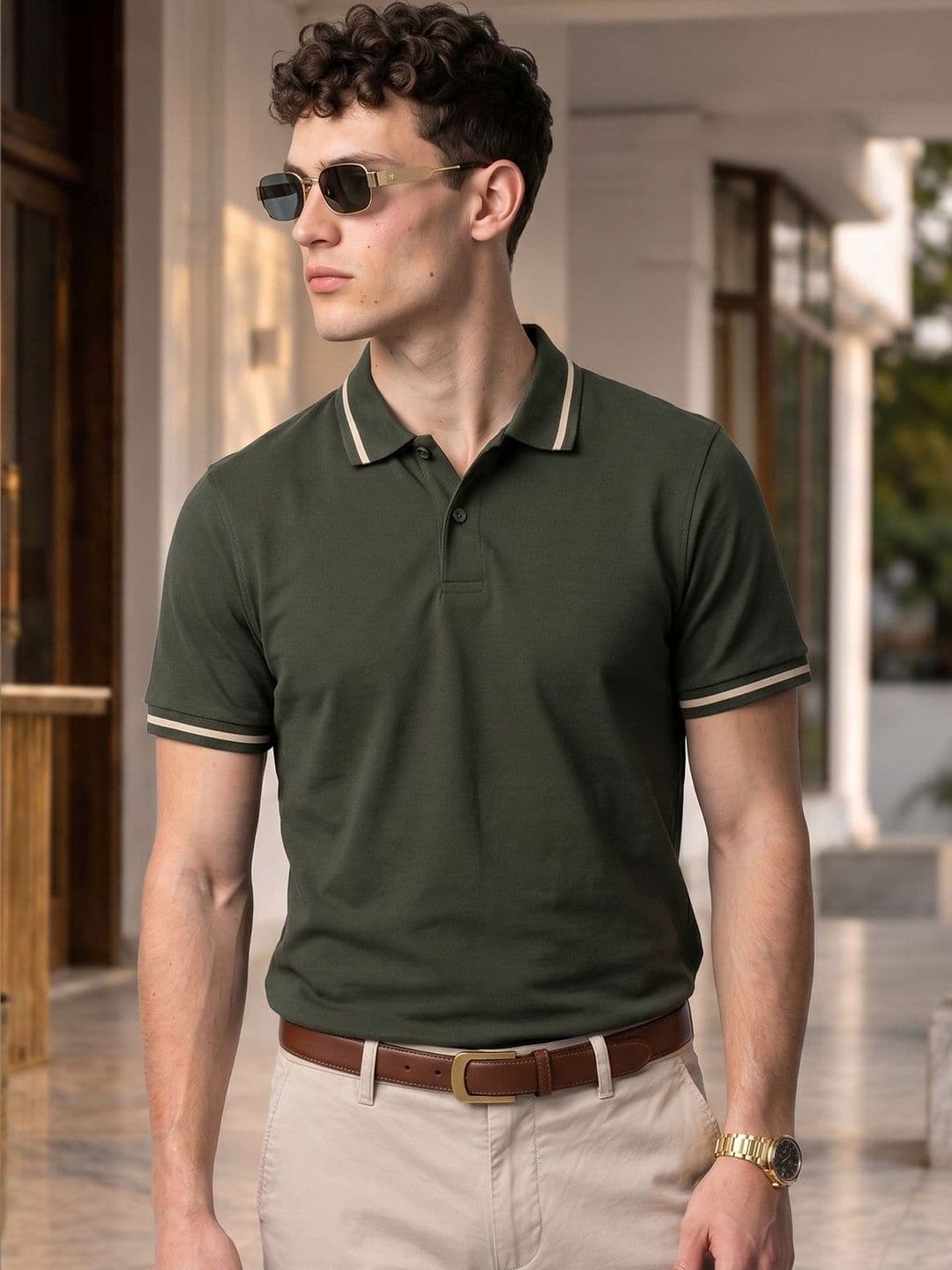VEIRDO Men Polo Collar T-shirt - view 1