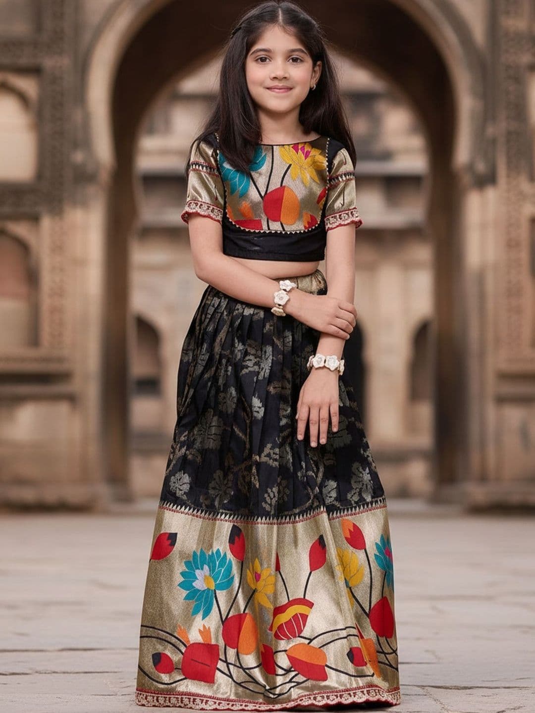Sangria Girls Ready to Wear Lehenga Choli Set - view 1