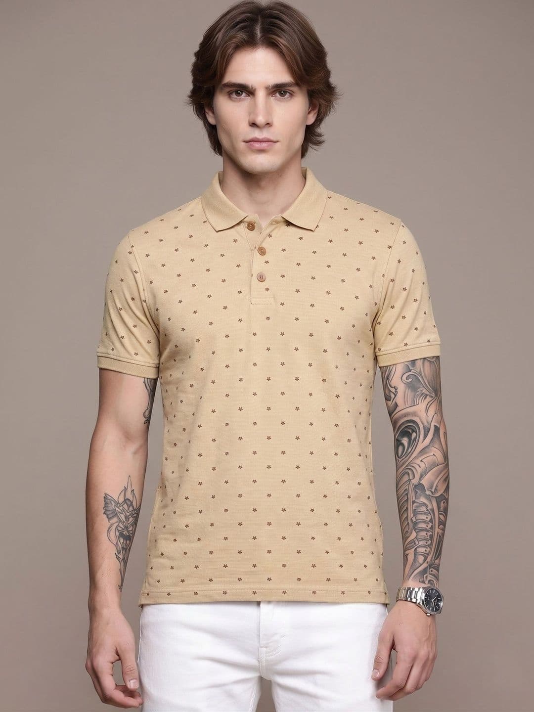Sztori Men Printed Polo Collar T-shirt - view 1