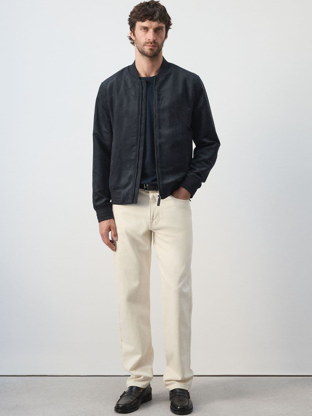 MANGO MAN Stand Collar Bomber Jacket - view 1