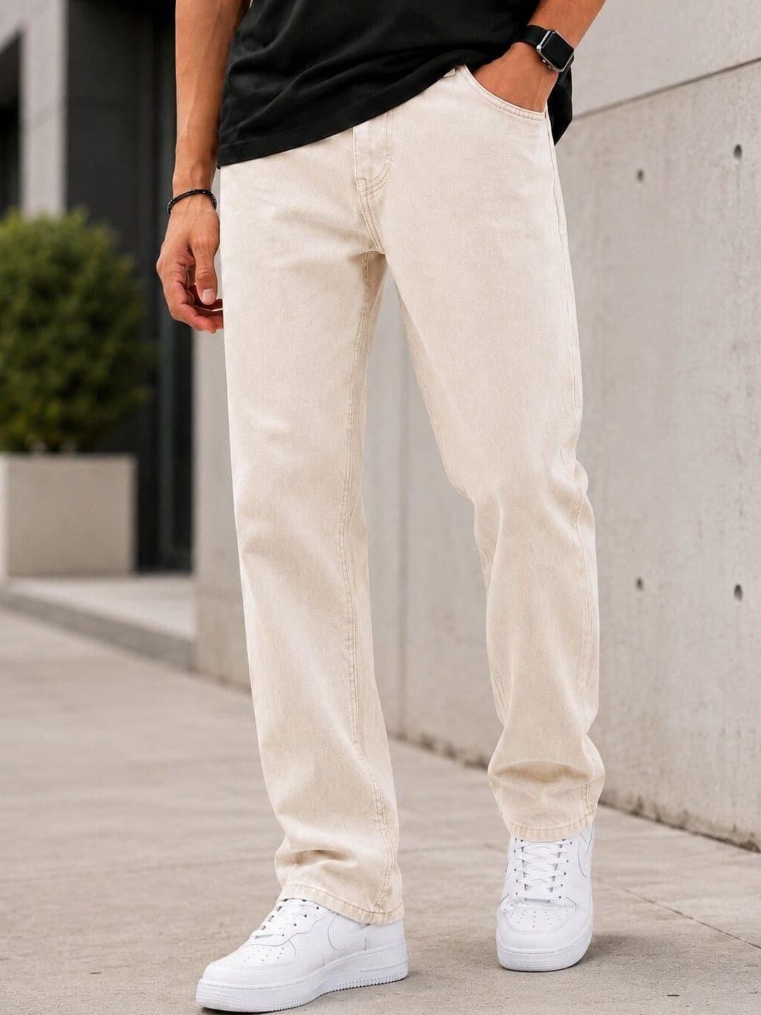 THIRD QUADRANT Men Comfort Straight Fit Mid-Rise Stretchable Jeans - view 1
