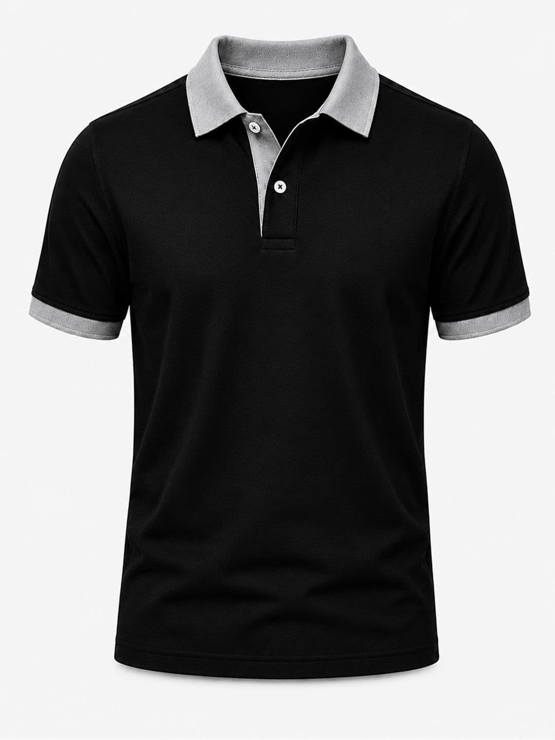 KAVYARA Men Colourblocked Polo Collar T-shirt - view 1