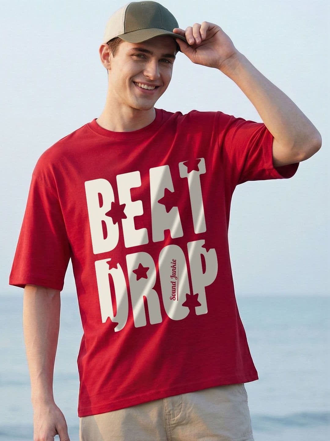 Bewakoof Men Typography Printed Drop-Shoulder Sleeves T-shirt - view 1