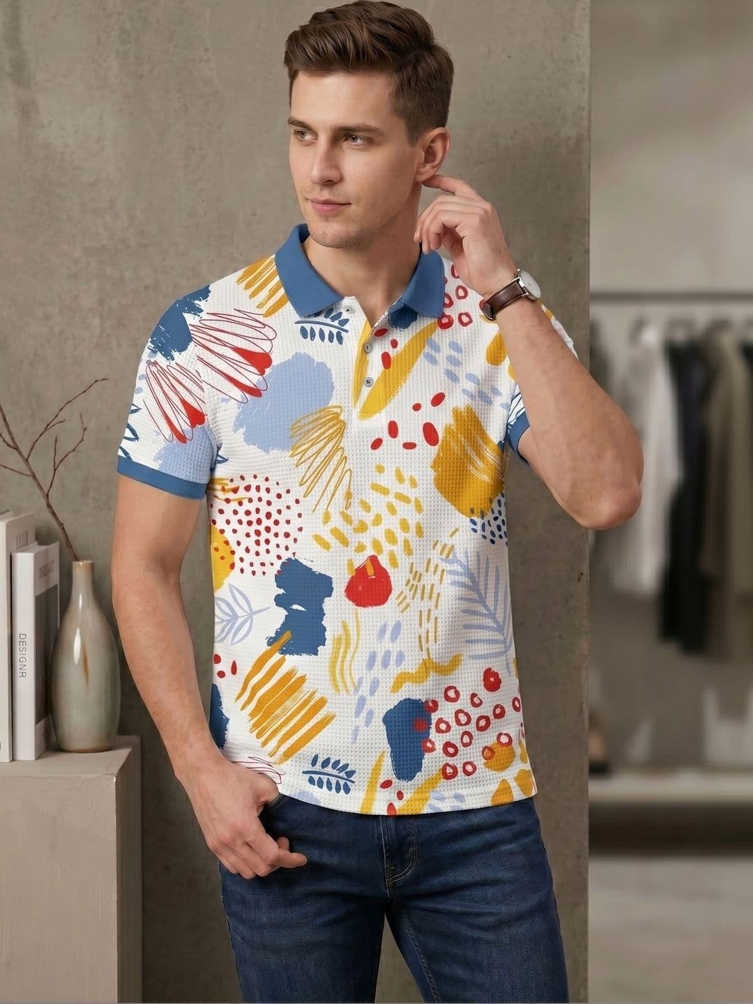 Tshirts Buddy Men Printed Polo Collar T-shirt - view 1