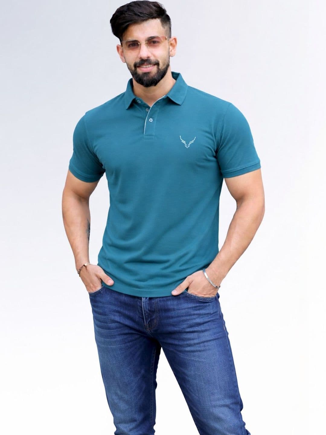 AVRIE Men Brand Logo Polo Collar T-shirt - view 1
