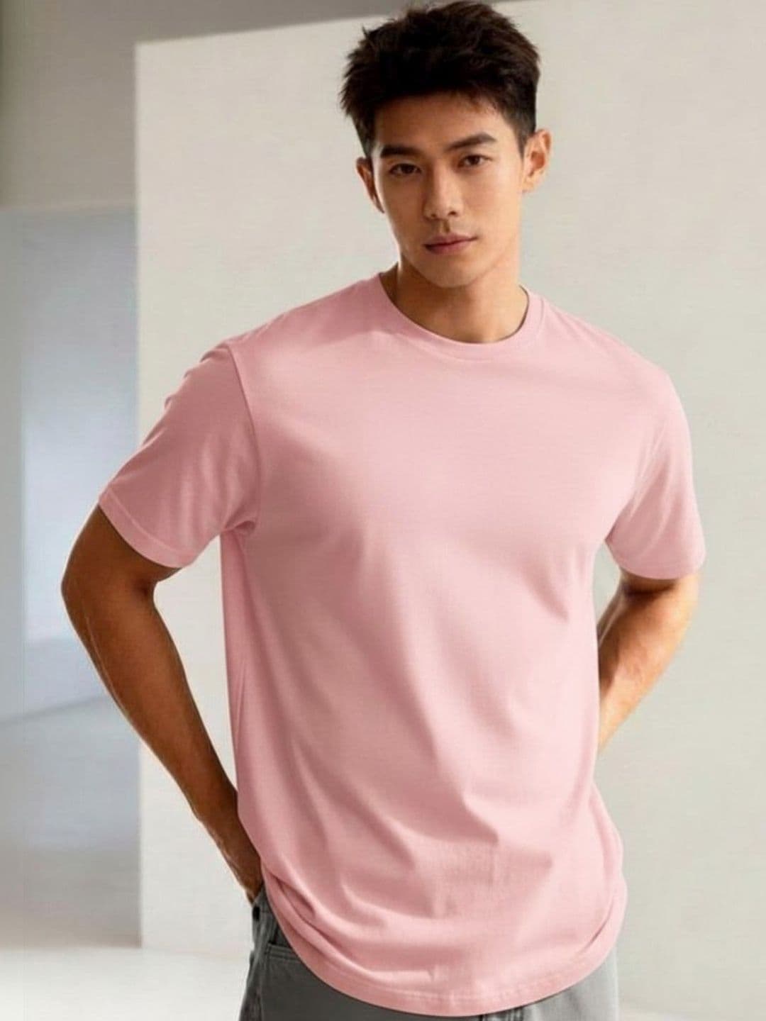 R.Code by The Roadster Life Co. Drop-Shoulder Sleeves Oversized Baggy T-shirt - view 1