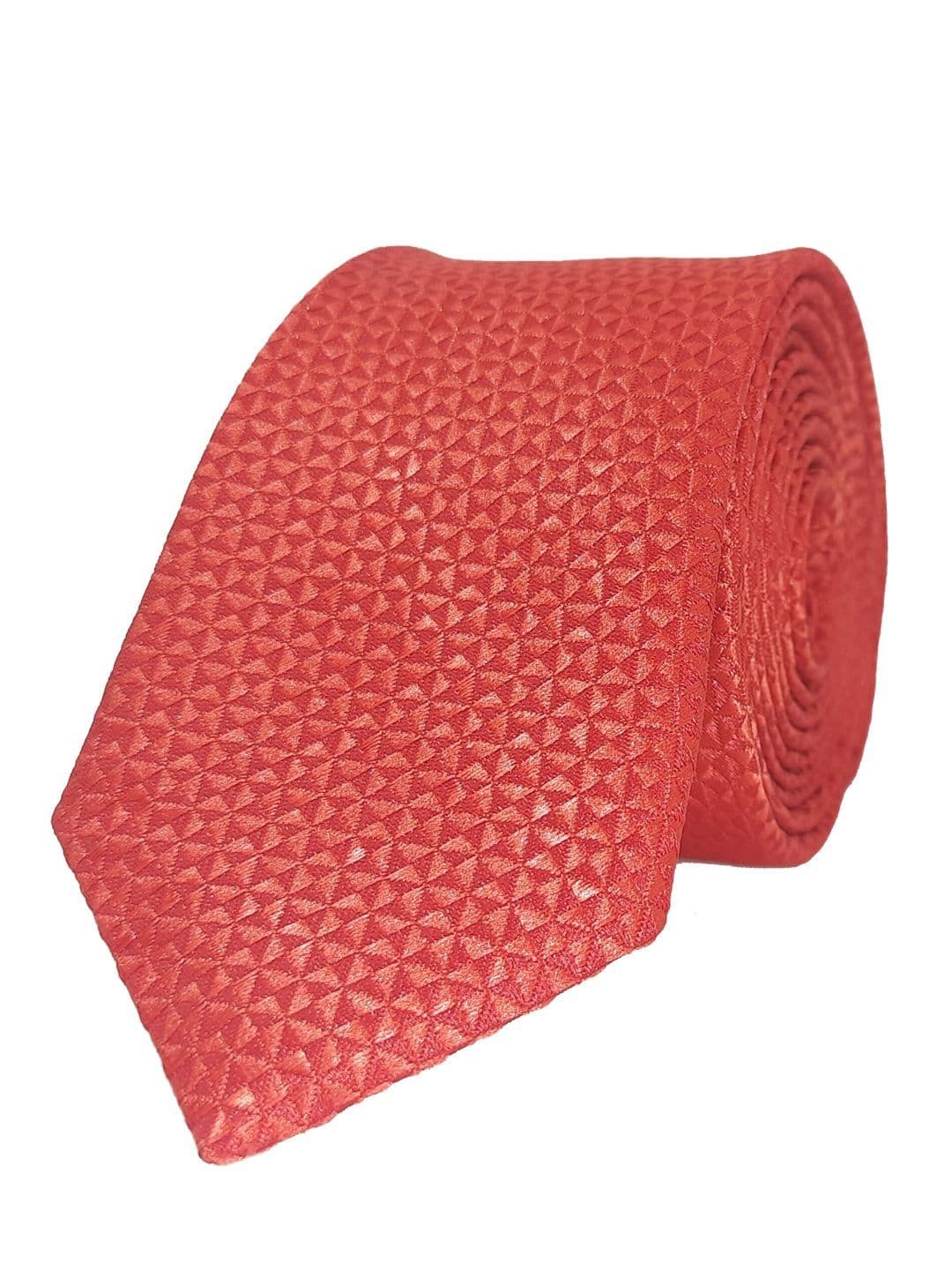 EXOTIQUE Men Woven Design Skinny Tie - view 1