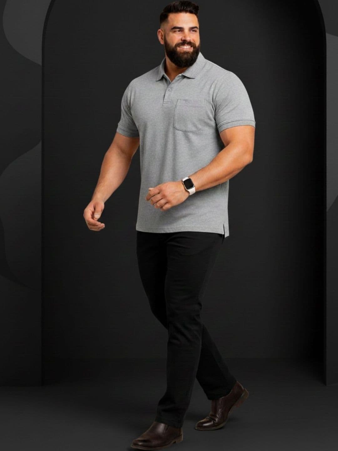 SAIKSA FASHION Men Polo Collar Pockets T-shirt - view 1
