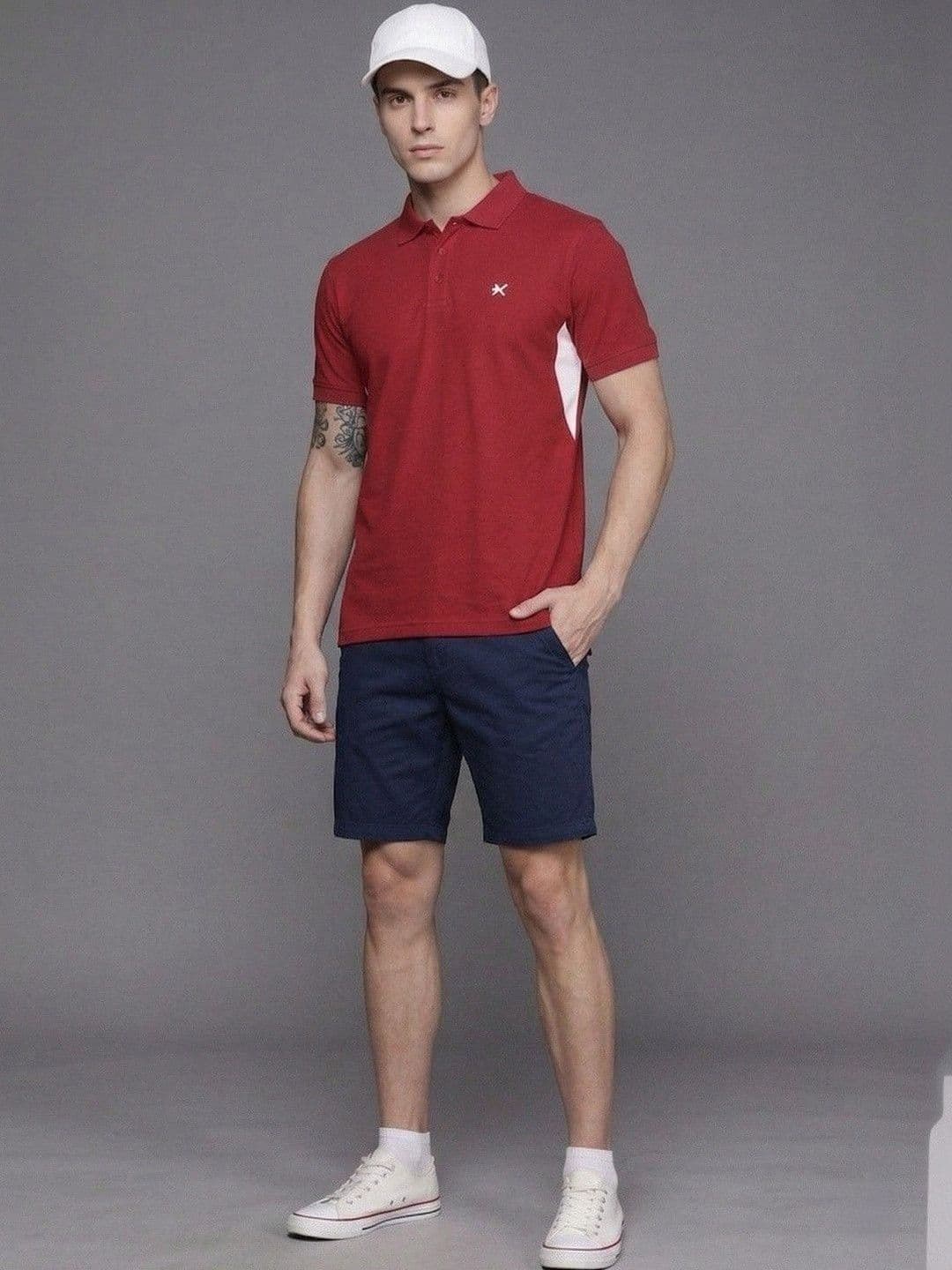HRX by Hrithik Roshan Colourblocked Polo Collar T-shirt - view 1