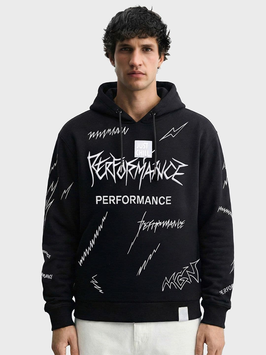 The Indian Garage Co Men Printed Hooded Sweatshirt - view 1