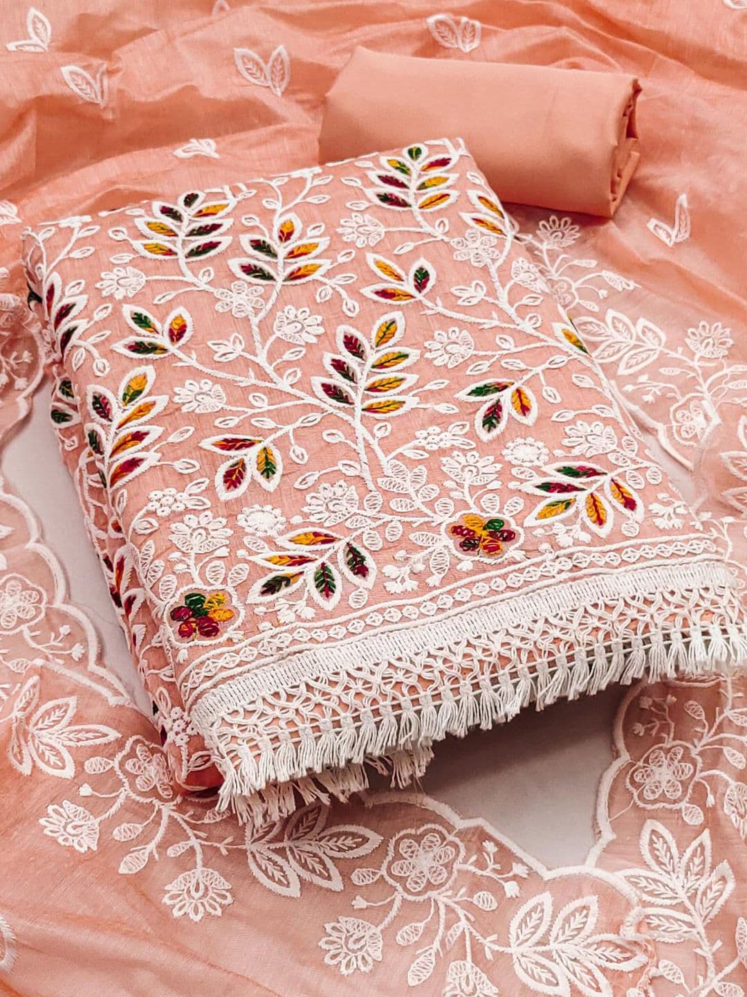 CLEMIRA Embroidered Pure Cotton Unstitched Dress Material - view 1