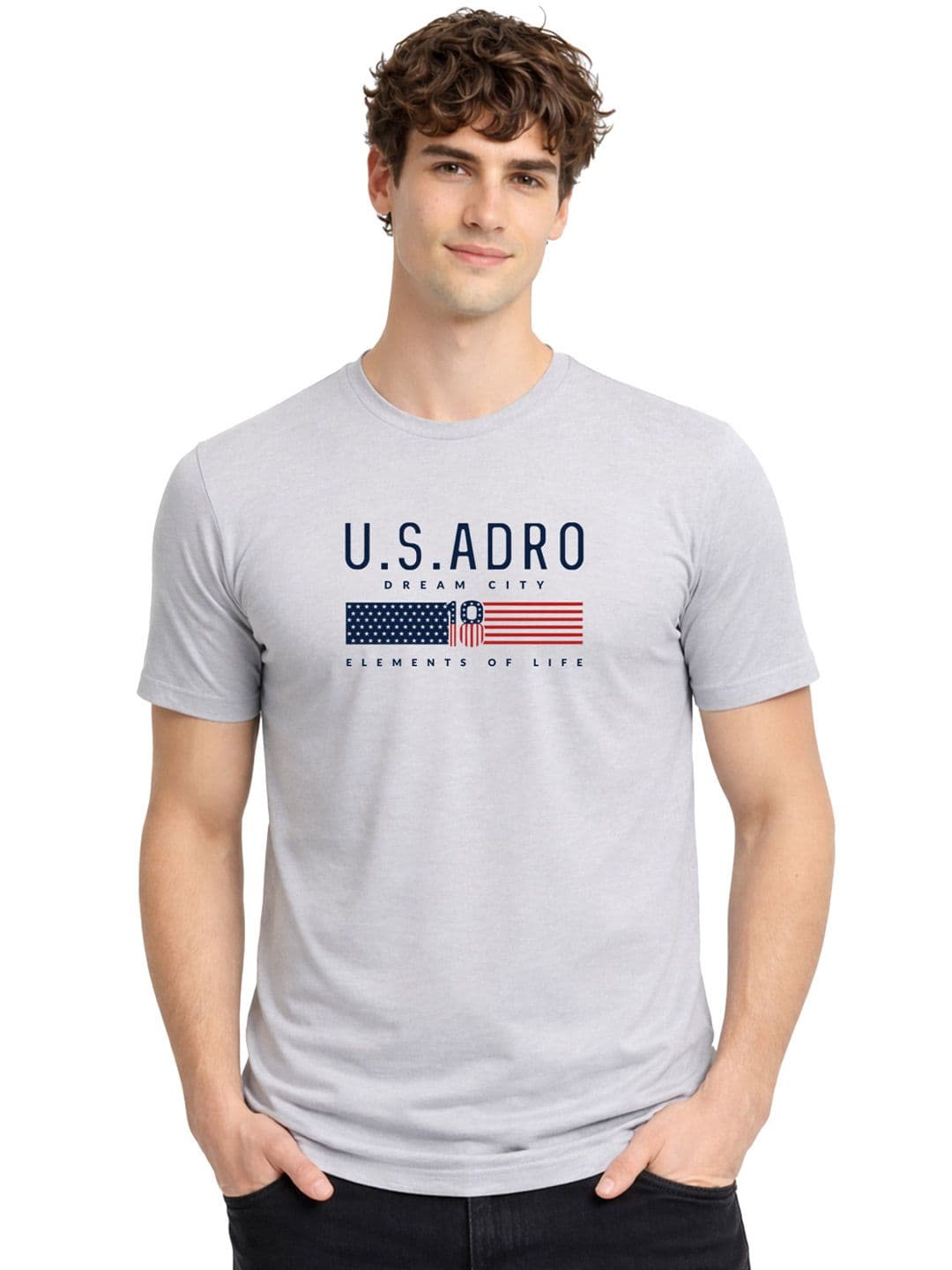 ADRO Men Brand Logo Printed T-shirt - view 1