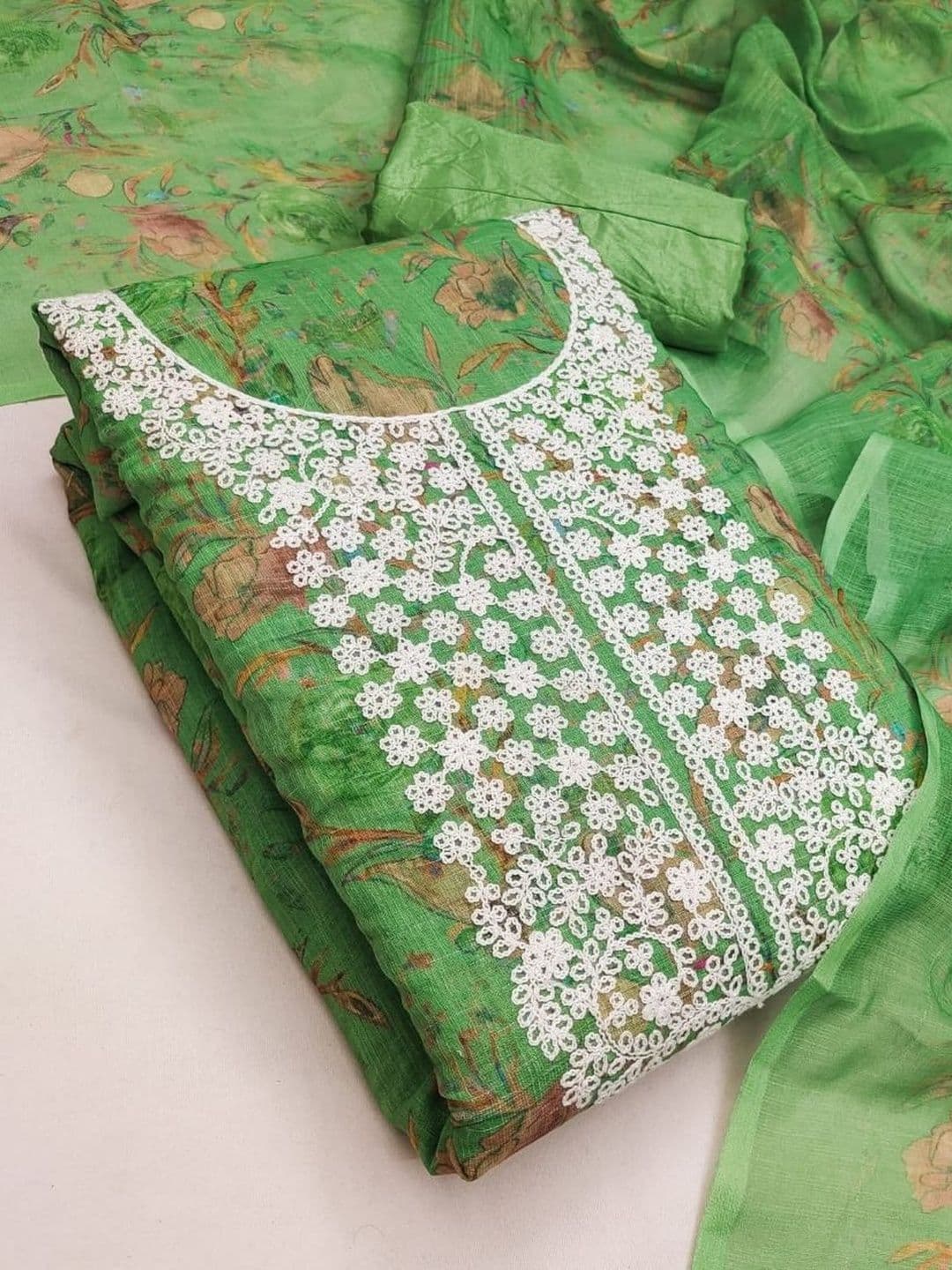 Dhaaga Ghar Embroidered Unstitched Dress Material - view 1