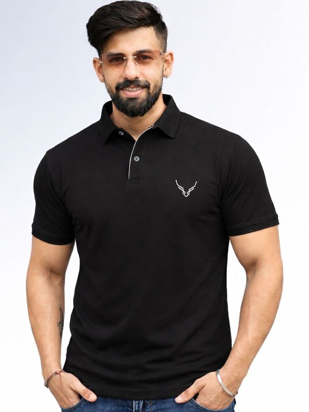 HANABY Men's Muscle Fit Polo Collar T-shirt - view 1