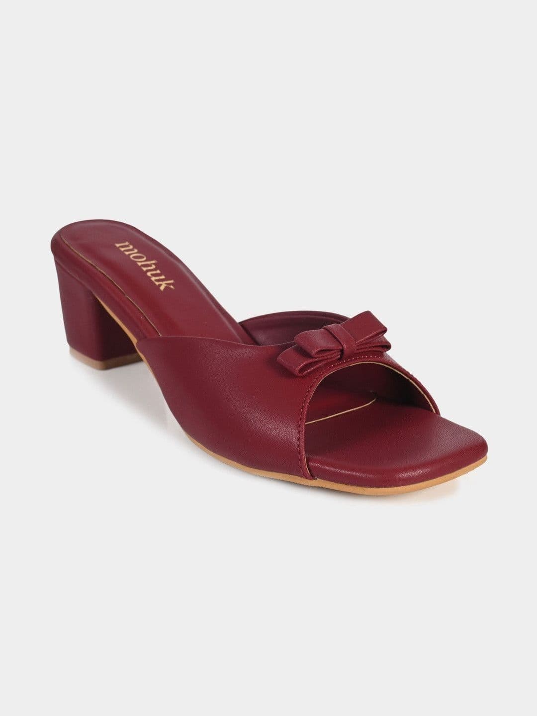 MOHUK PU Block Mules with Bows - view 1