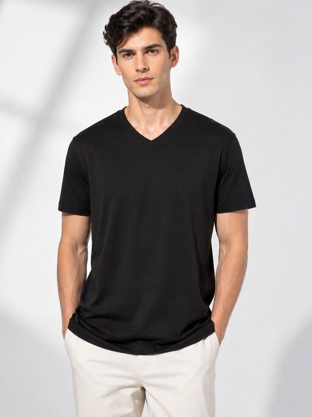 Adyavastram Men V-Neck T-shirt - view 1