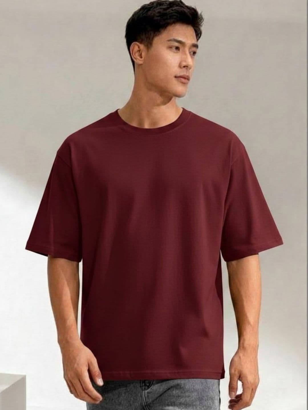 R.Code by The Roadster Life Co. Drop-Shoulder Sleeves Oversized Baggy T-shirt - view 1