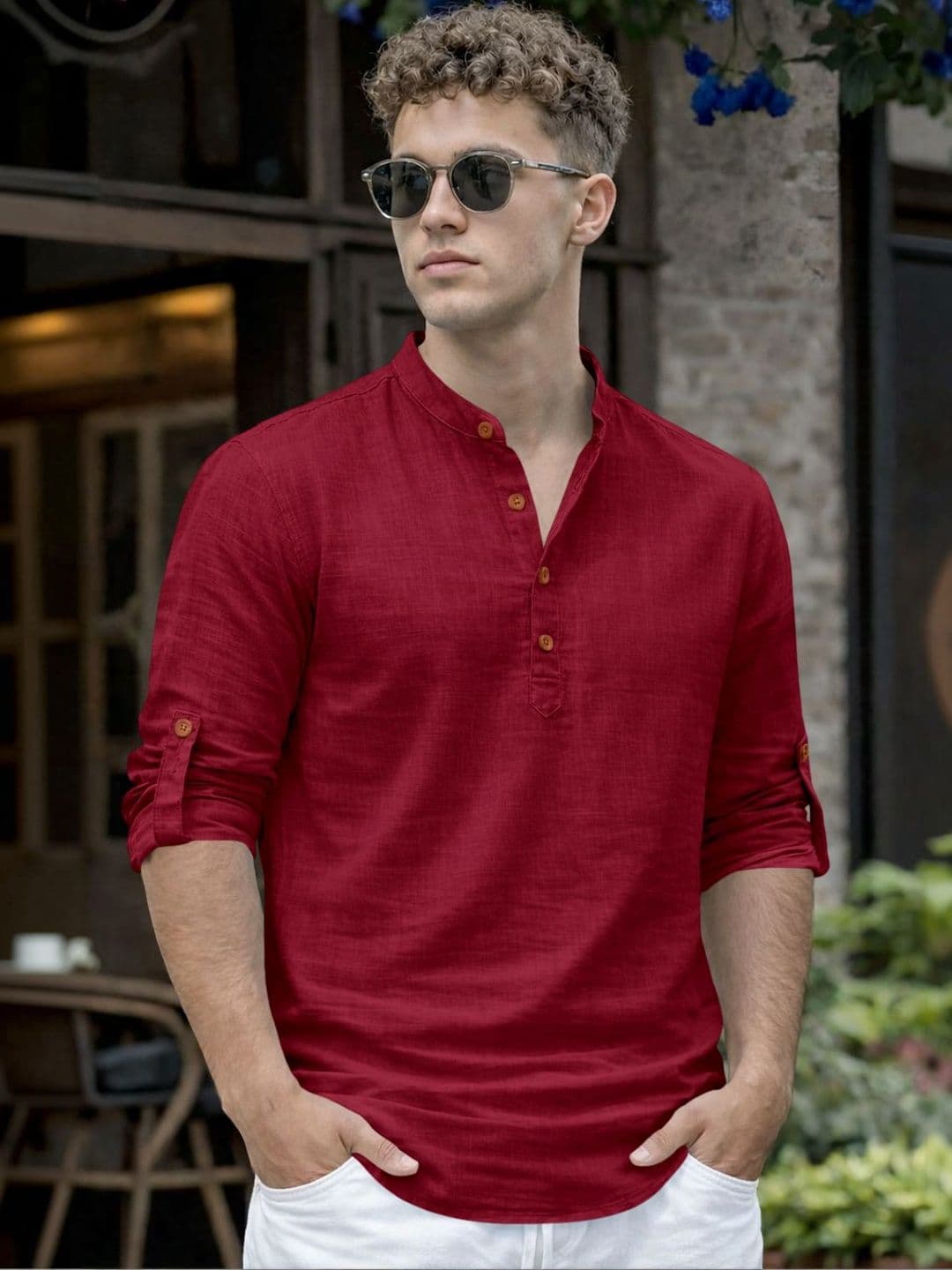Fifth U Mandarin Collar Straight Kurta - view 1