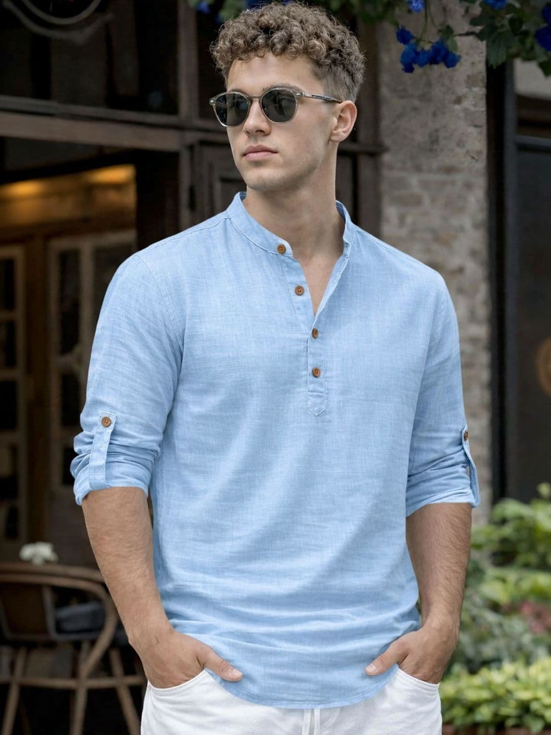 Fifth U Mandarin Collar Straight Kurta - view 1