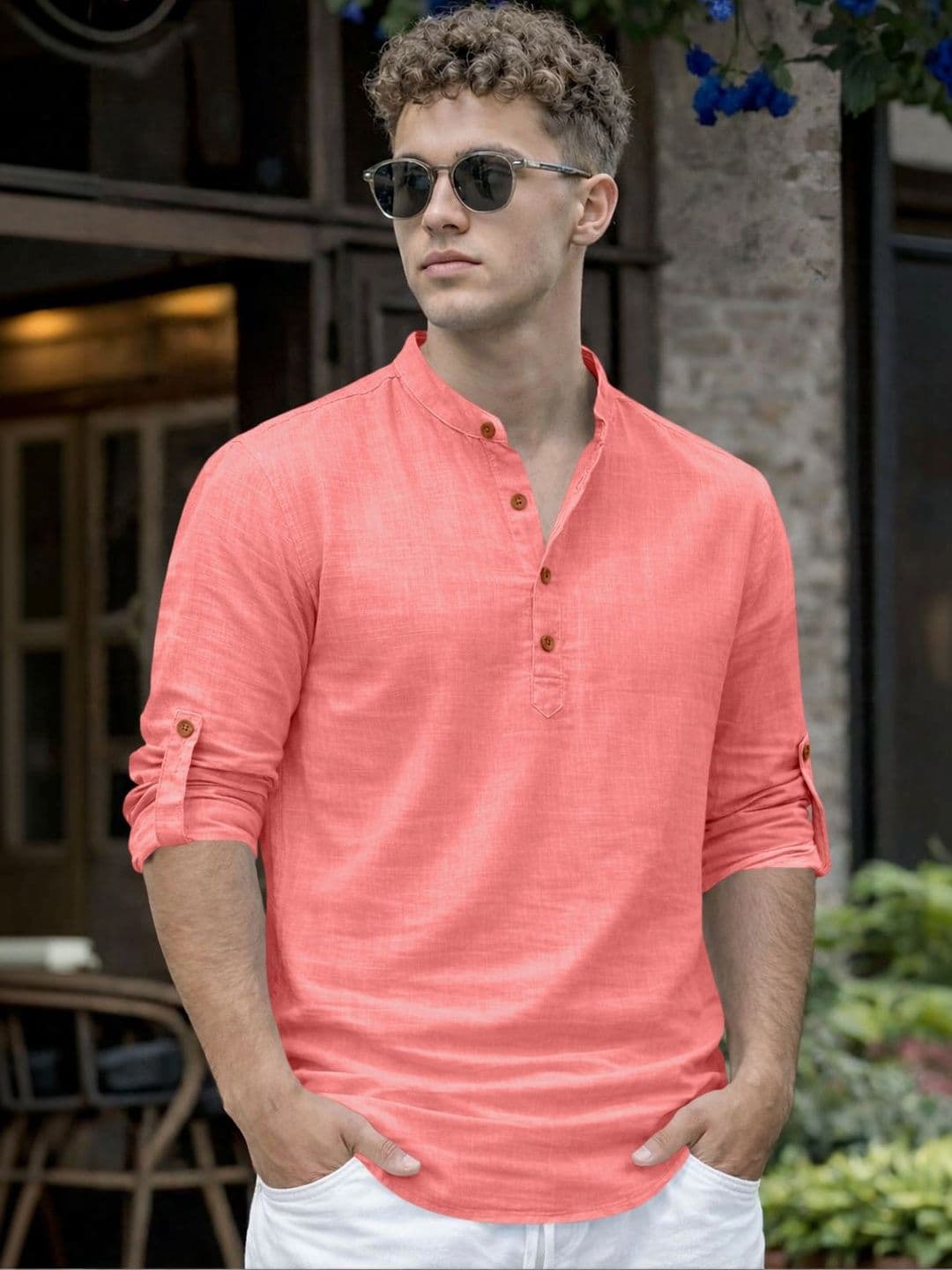 Fifth U Men Mandarin Collar Kurta - view 1