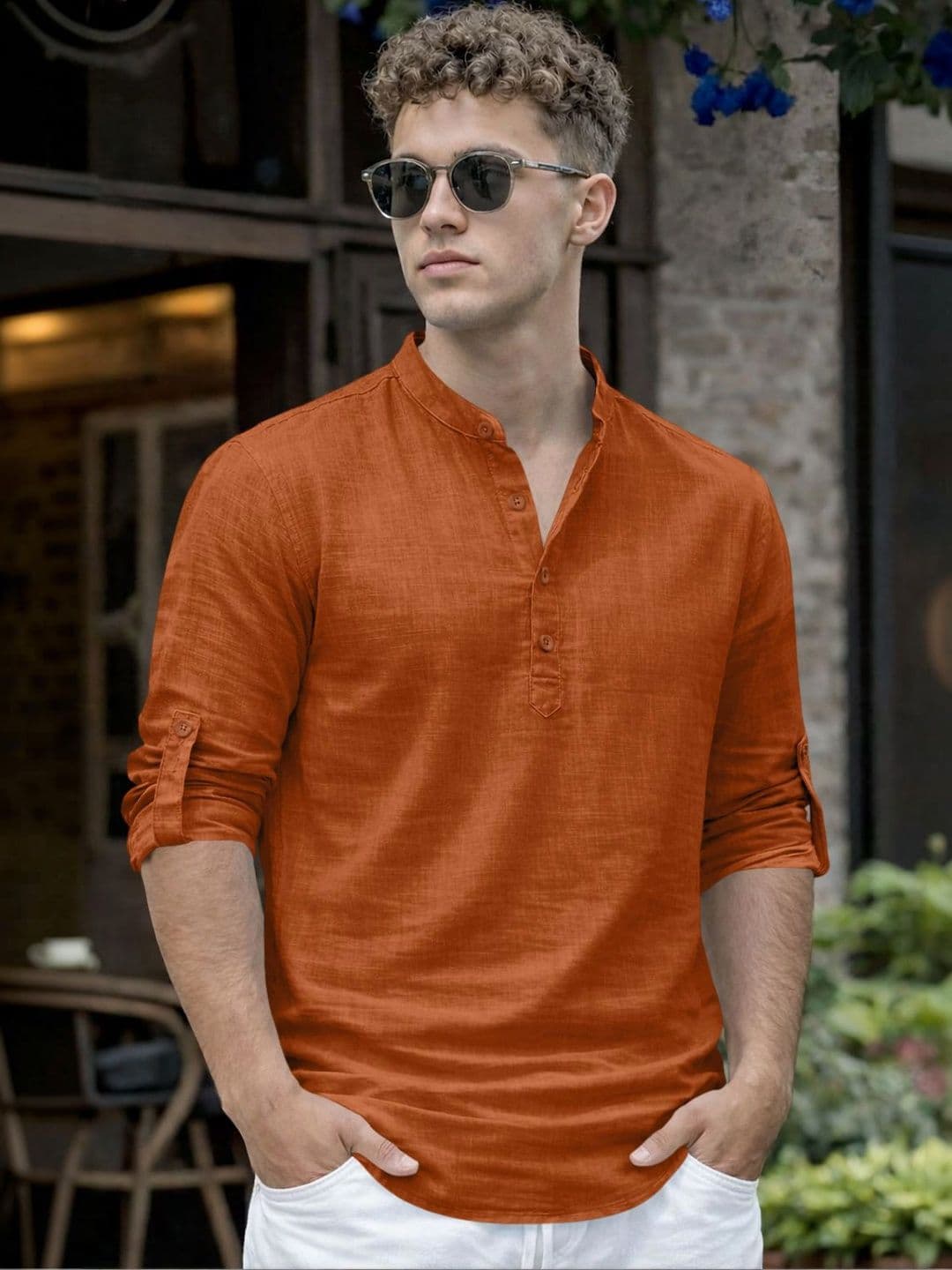 Fifth U Mandarin Collar Straight Kurta - view 1