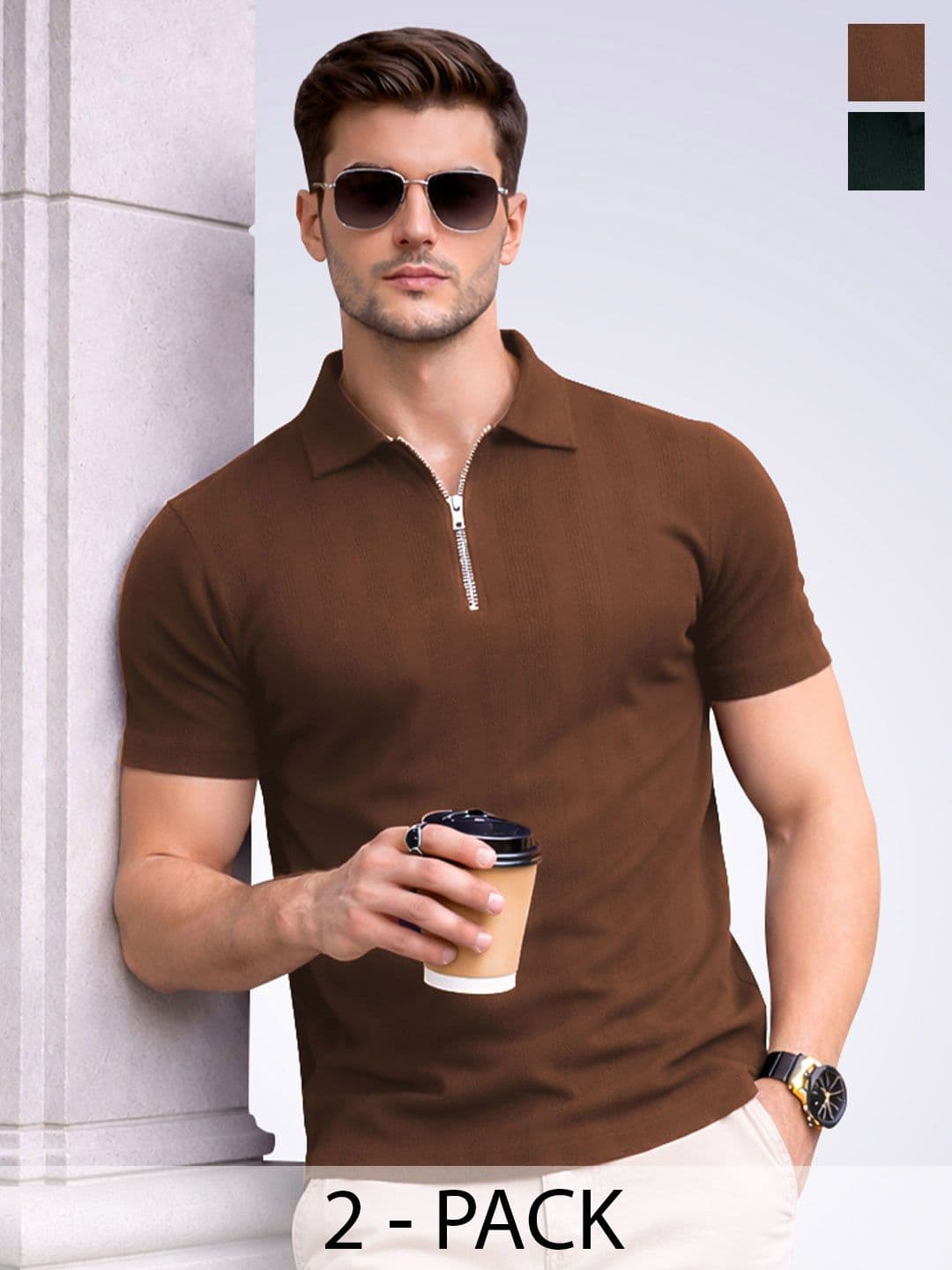 I&D Men 2 Polo Collar T-shirt - view 1