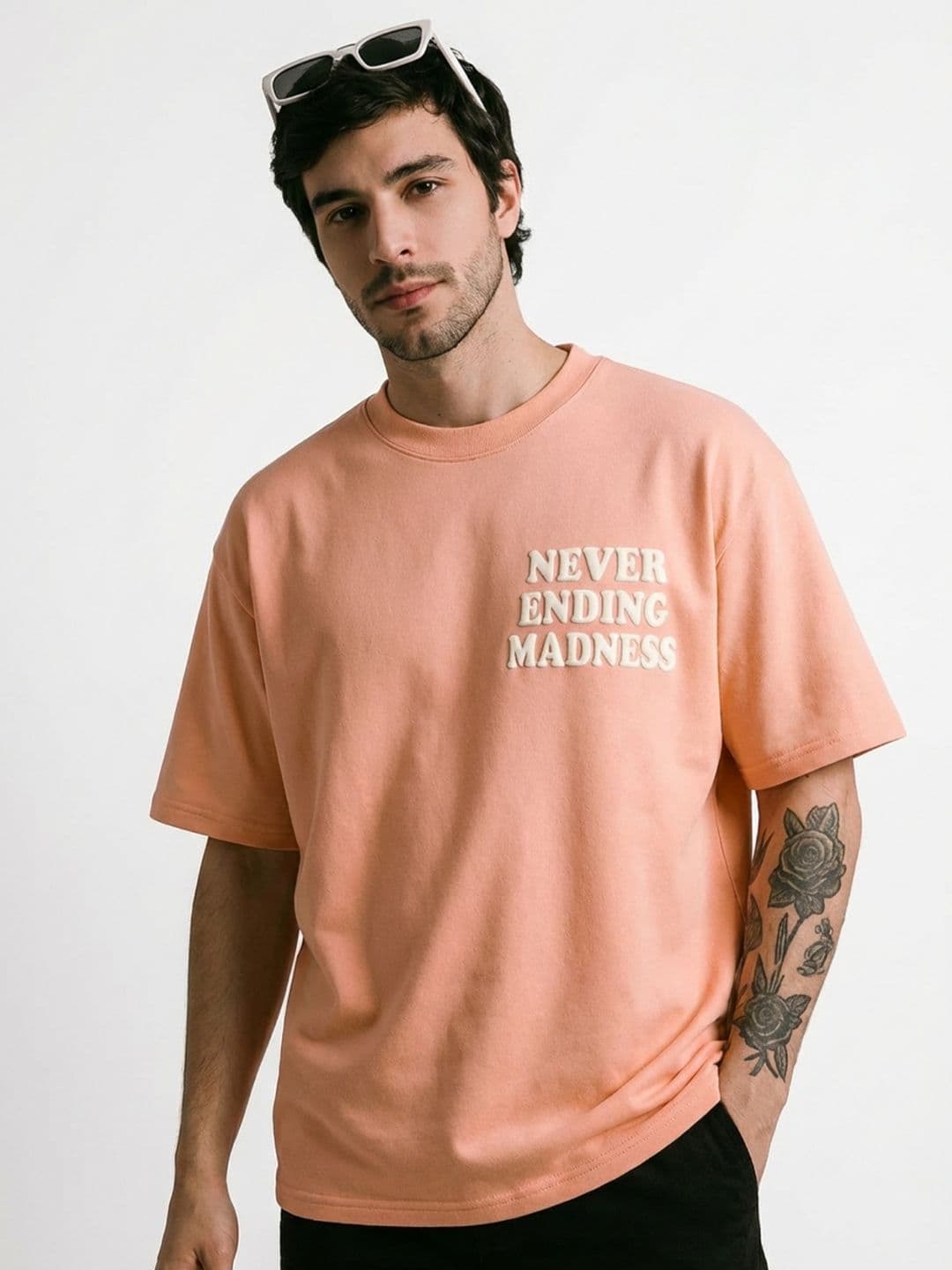 TOXA Men Printed Drop-Shoulder Sleeves T-shirt - view 1