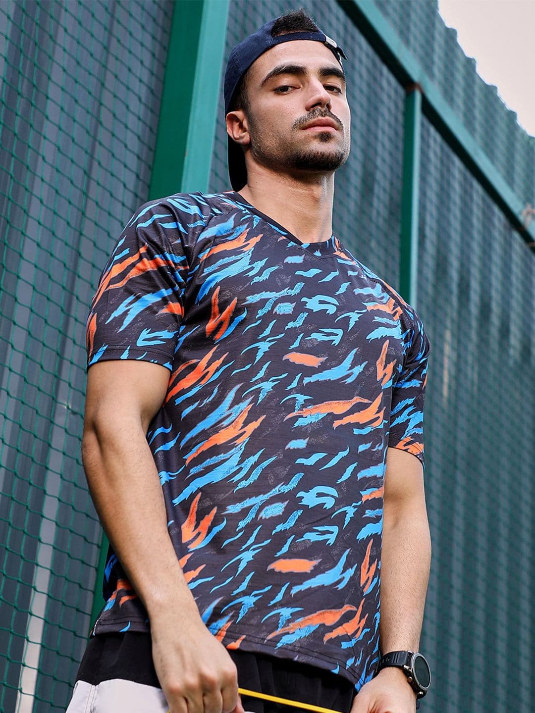 CAHOOT Men Printed V-Neck T-shirt - view 1