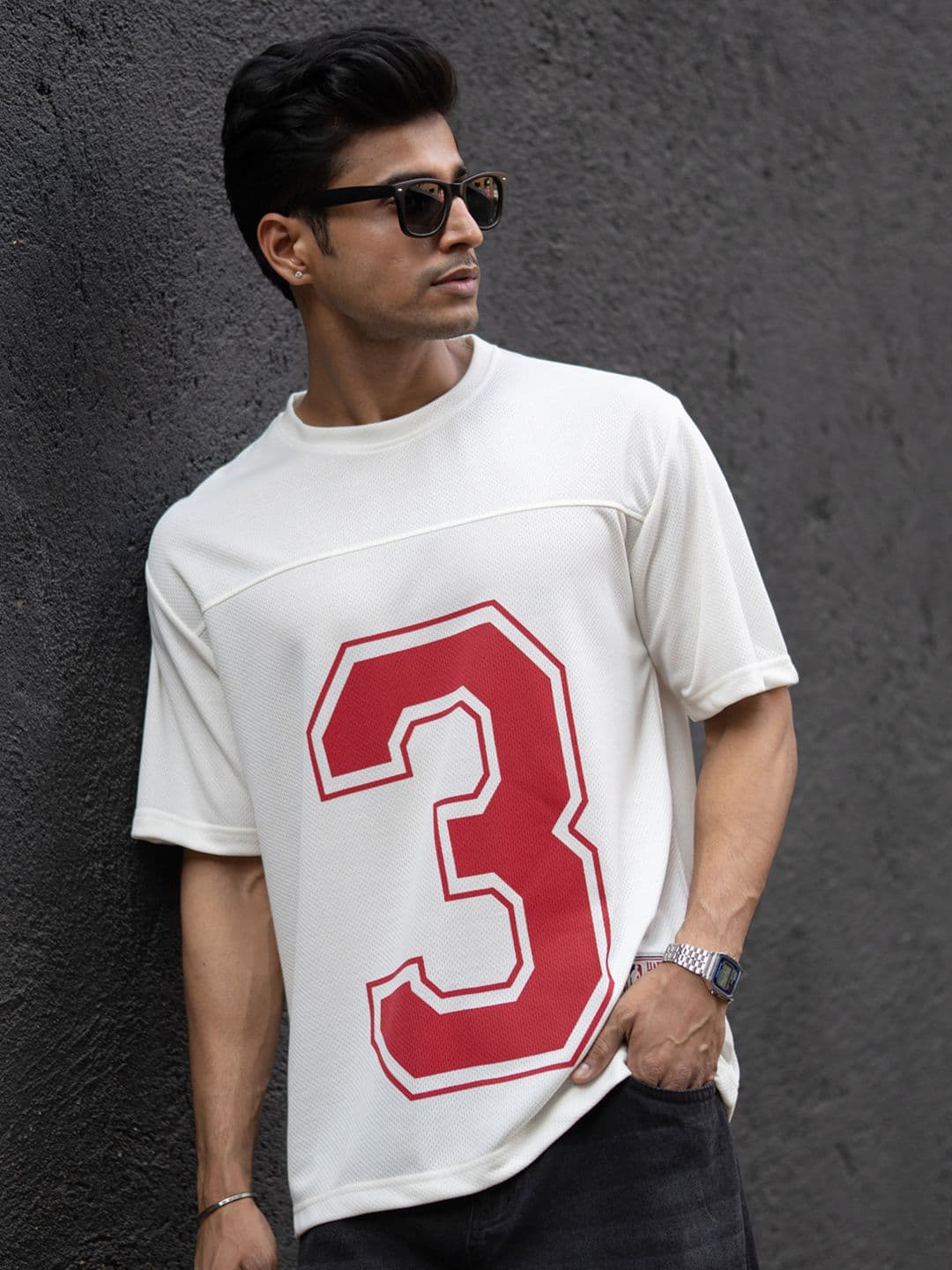 Powerlook Men Typography Printed Drop-Shoulder Sleeves T-shirt - view 1