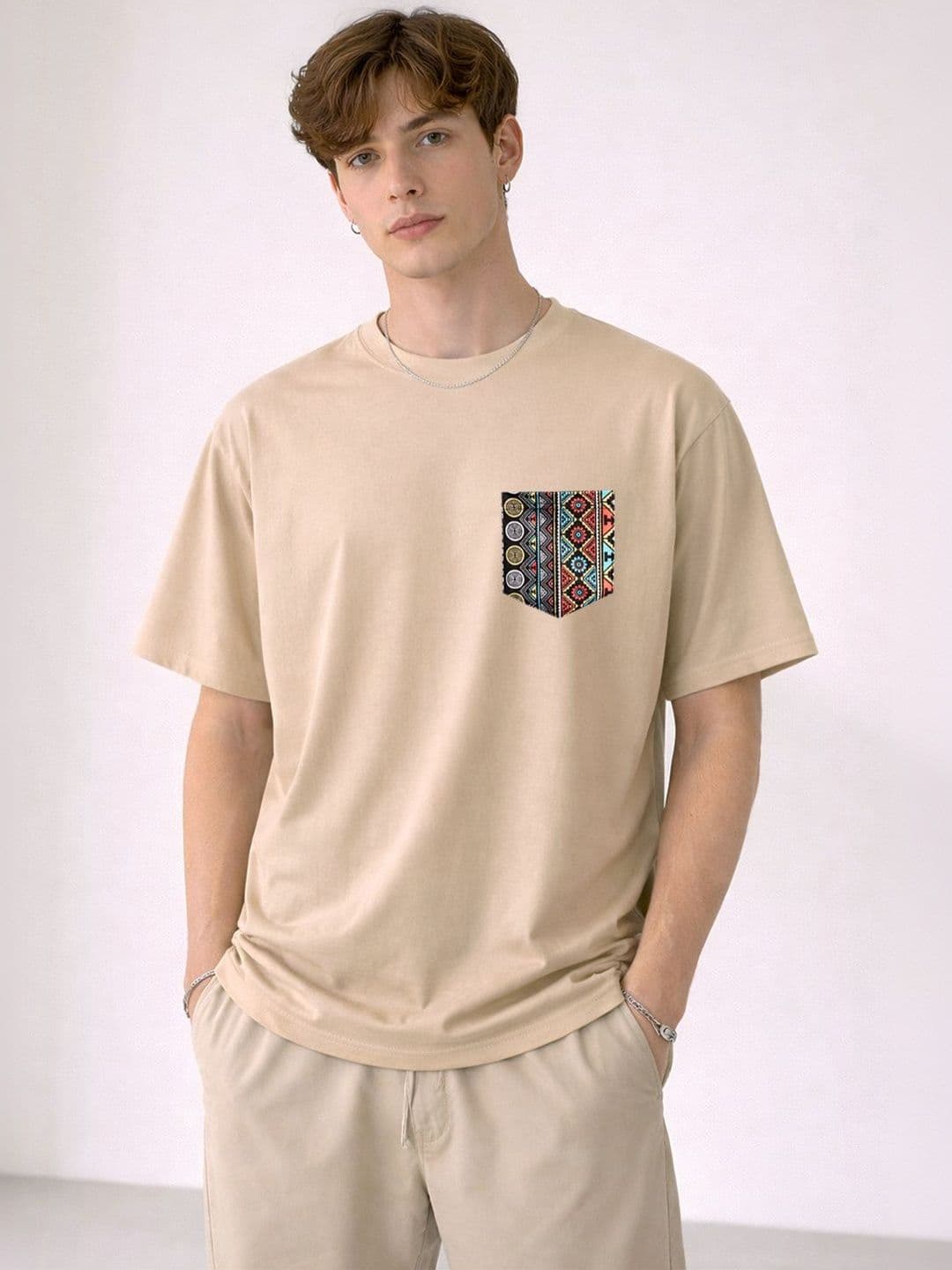 Mast & Harbour Men Drop-Shoulder Sleeves T-shirt - view 1