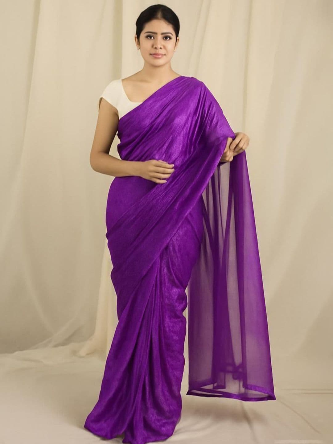 KRISHNAM TRENDS Organza Unstitched Dress Material - view 1