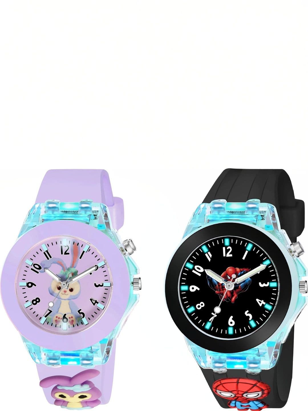 SELLORIA Unisex Kids Dial & Stainless Steel Bracelet Style Straps Watch M-Com-Kids-Purple Rebbit-Spider Man - view 1