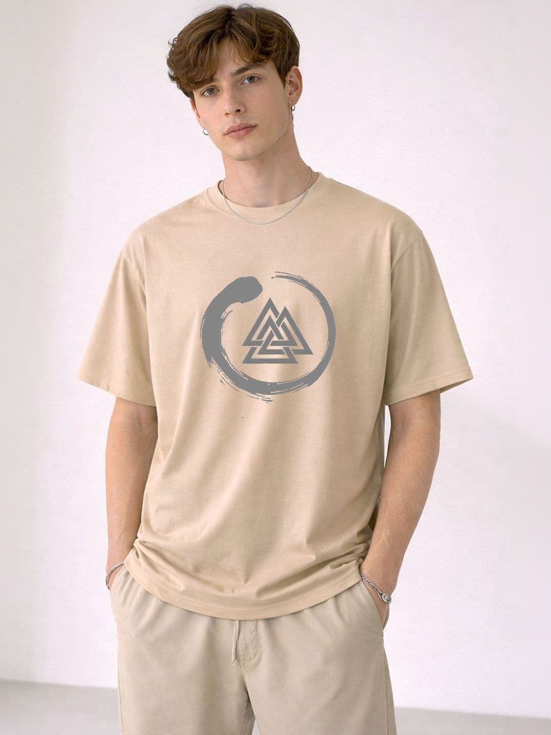 Mast & Harbour Men Drop-Shoulder Sleeves T-shirt - view 1