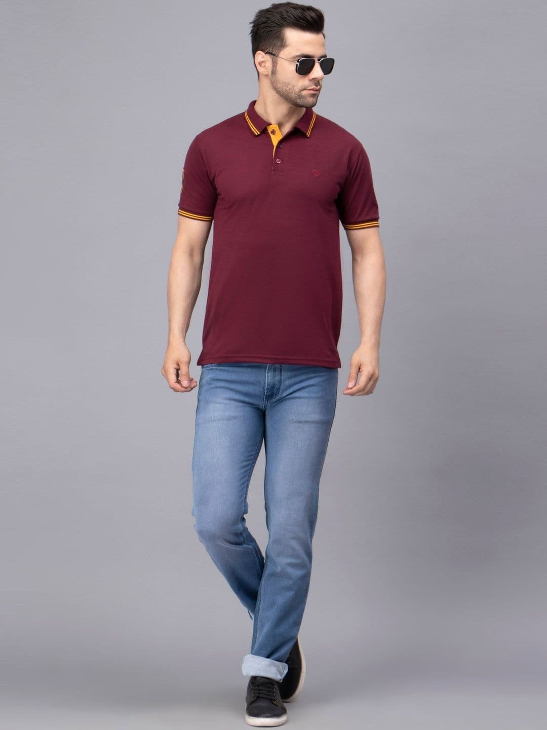 The Roadster Lifestyle Co Pure Cotton Polo Collar Tshirt - view 1