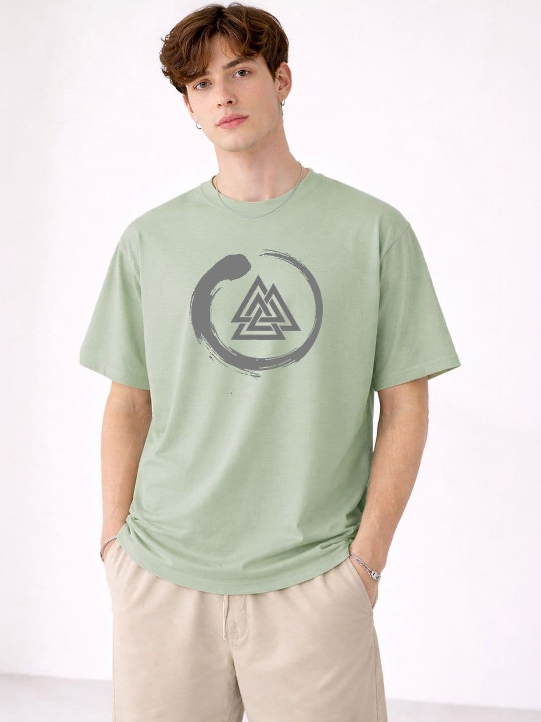 Mast & Harbour Men Graphic Printed Round Neck Drop-Shoulder Sleeves Relaxed Fit T-shirt - view 1