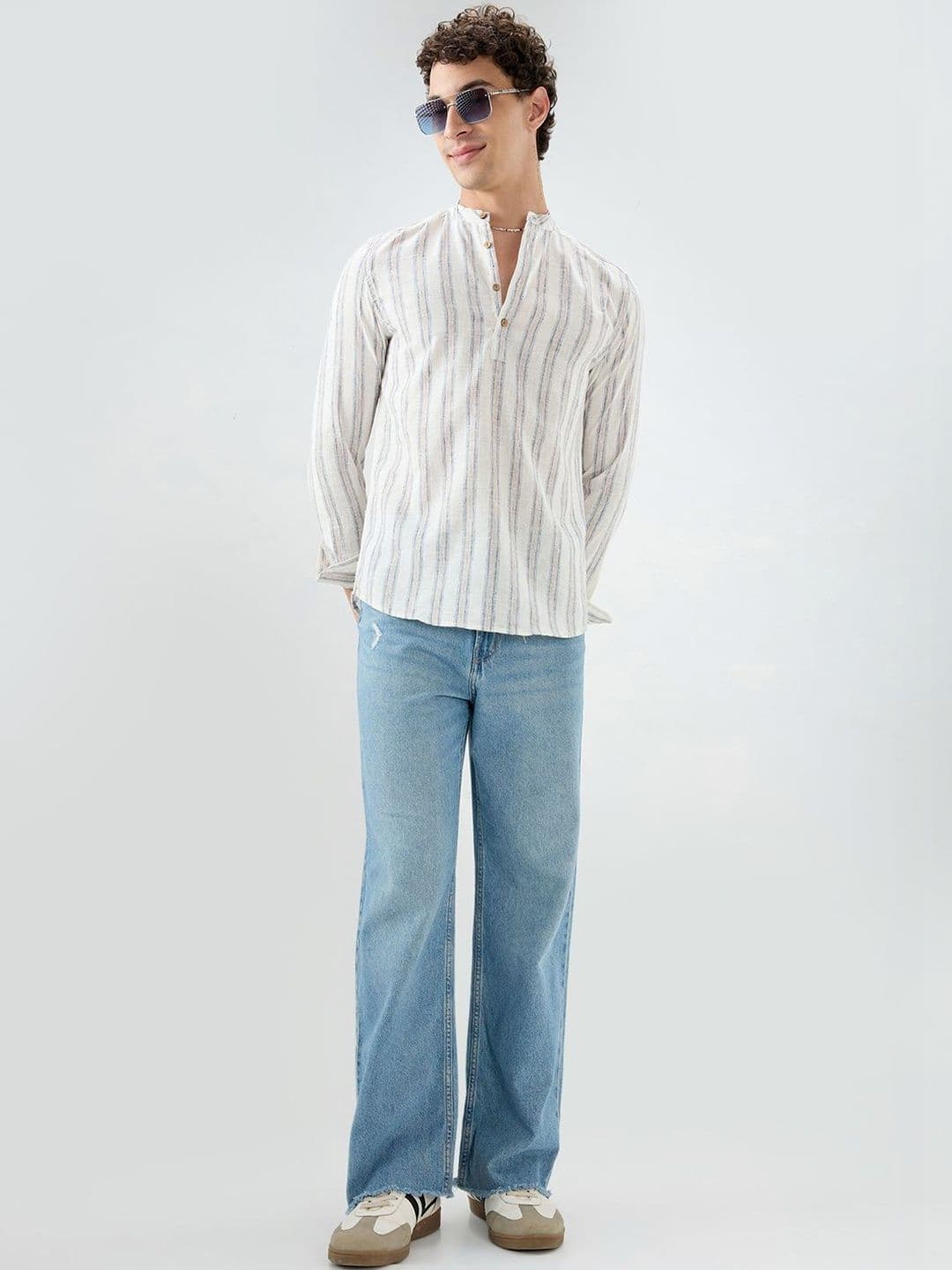 VASTRADO Men Striped Kurta - view 1