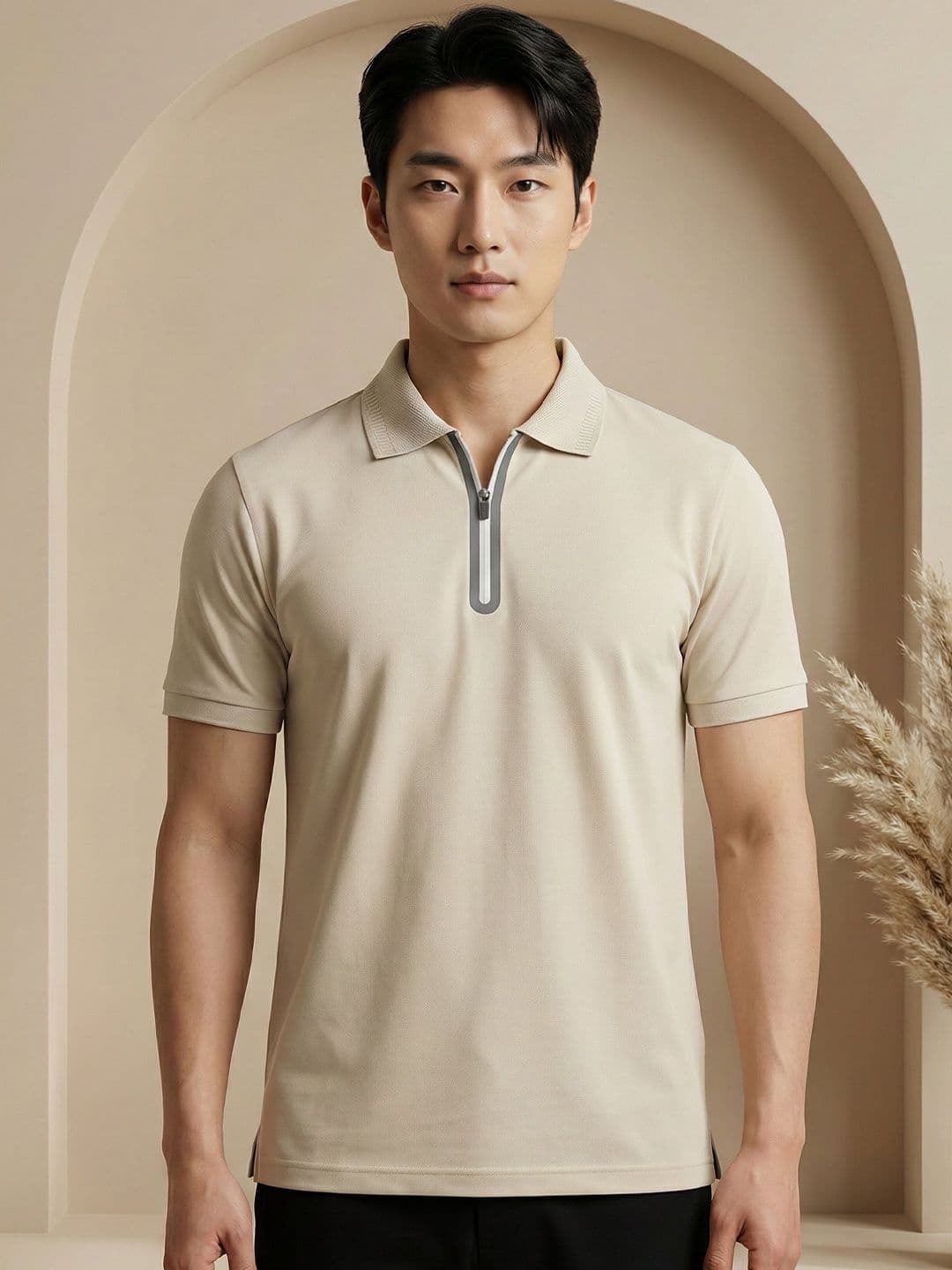 Mast & Harbour Men Polo Collar T-shirt - view 1