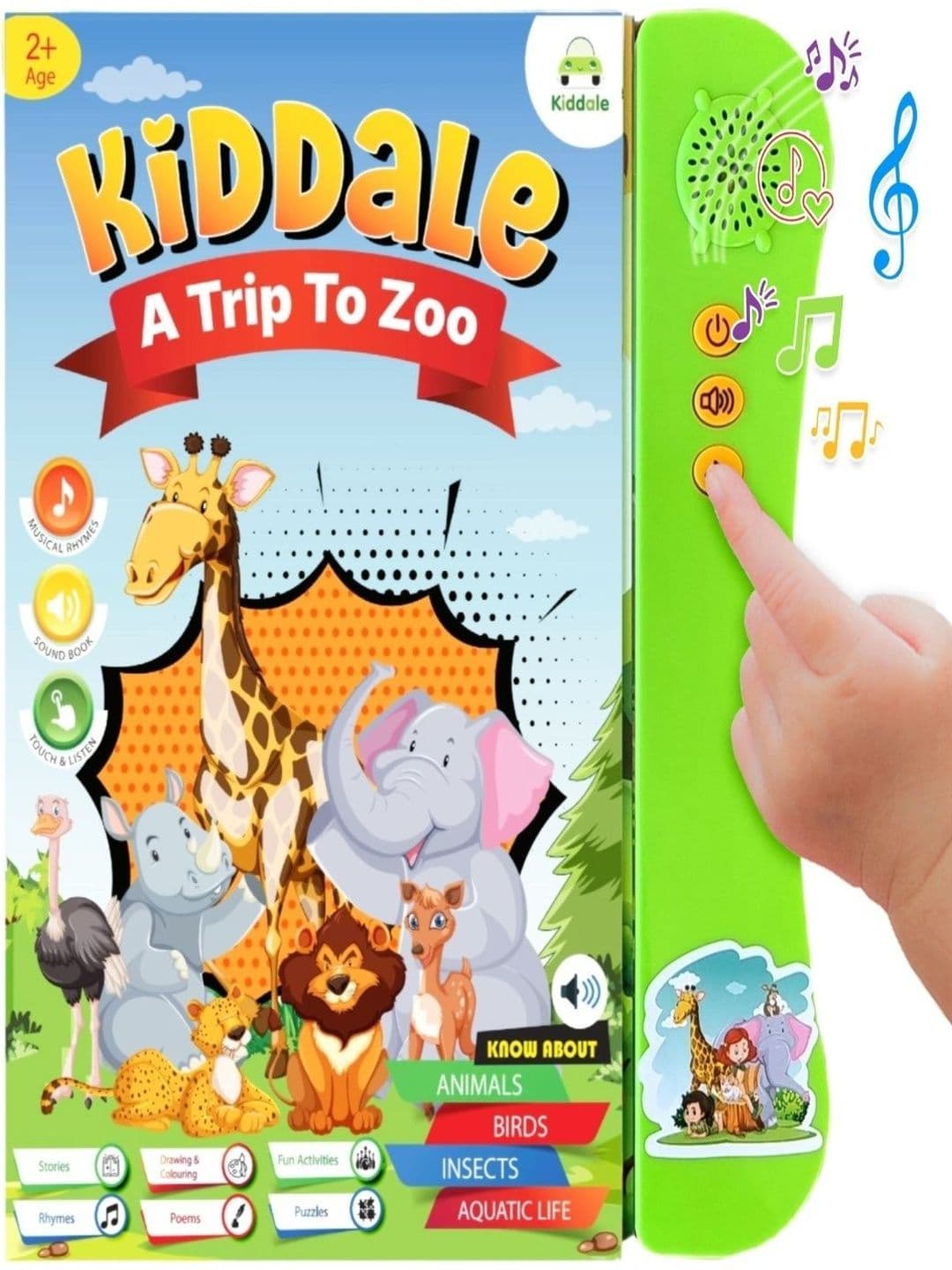 Kiddale Kids Trip to Zoo E-Learning Musical Interactive Book Toys And Games - view 1